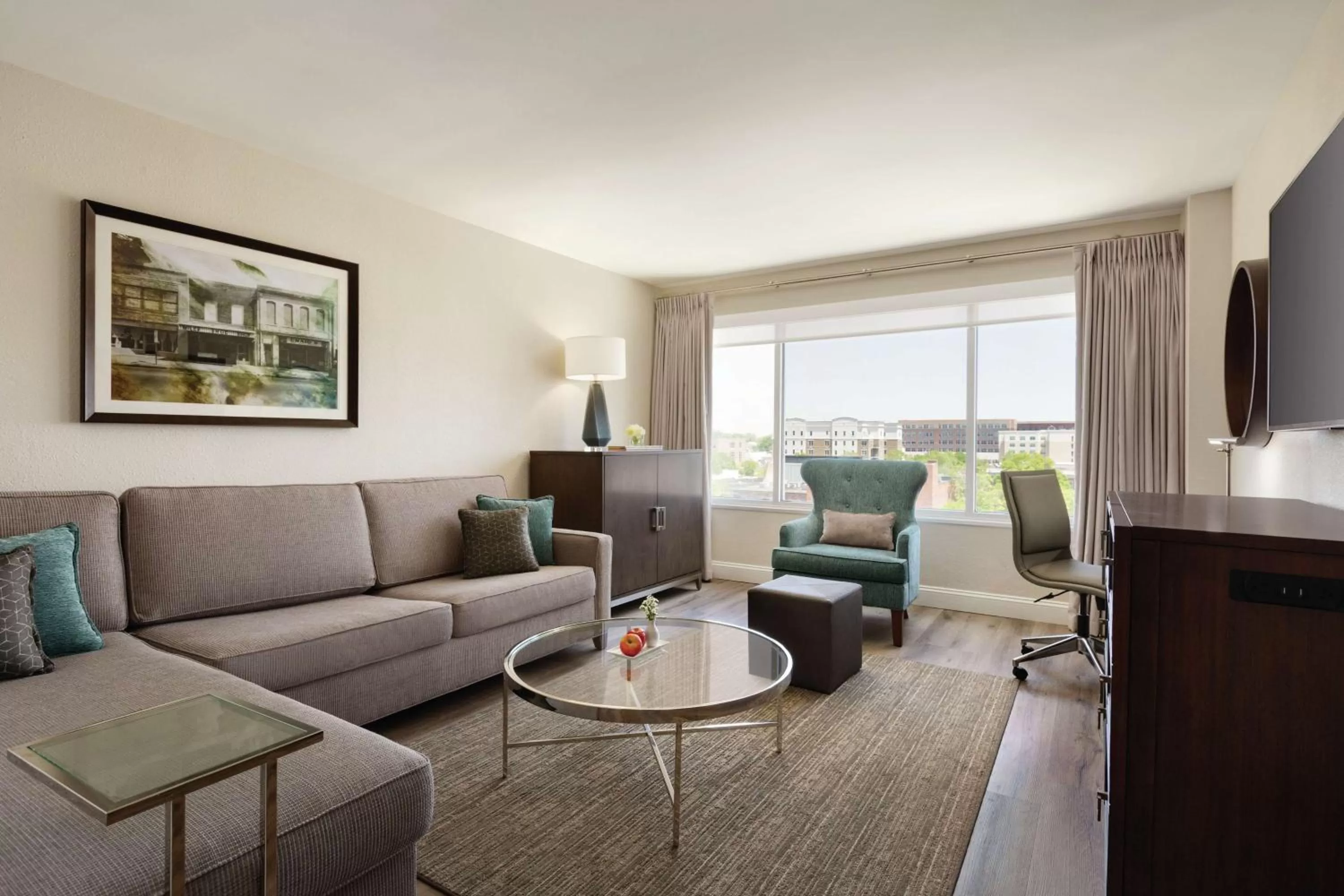 Living room in Hotel Ballast Wilmington, Tapestry Collection by Hilton