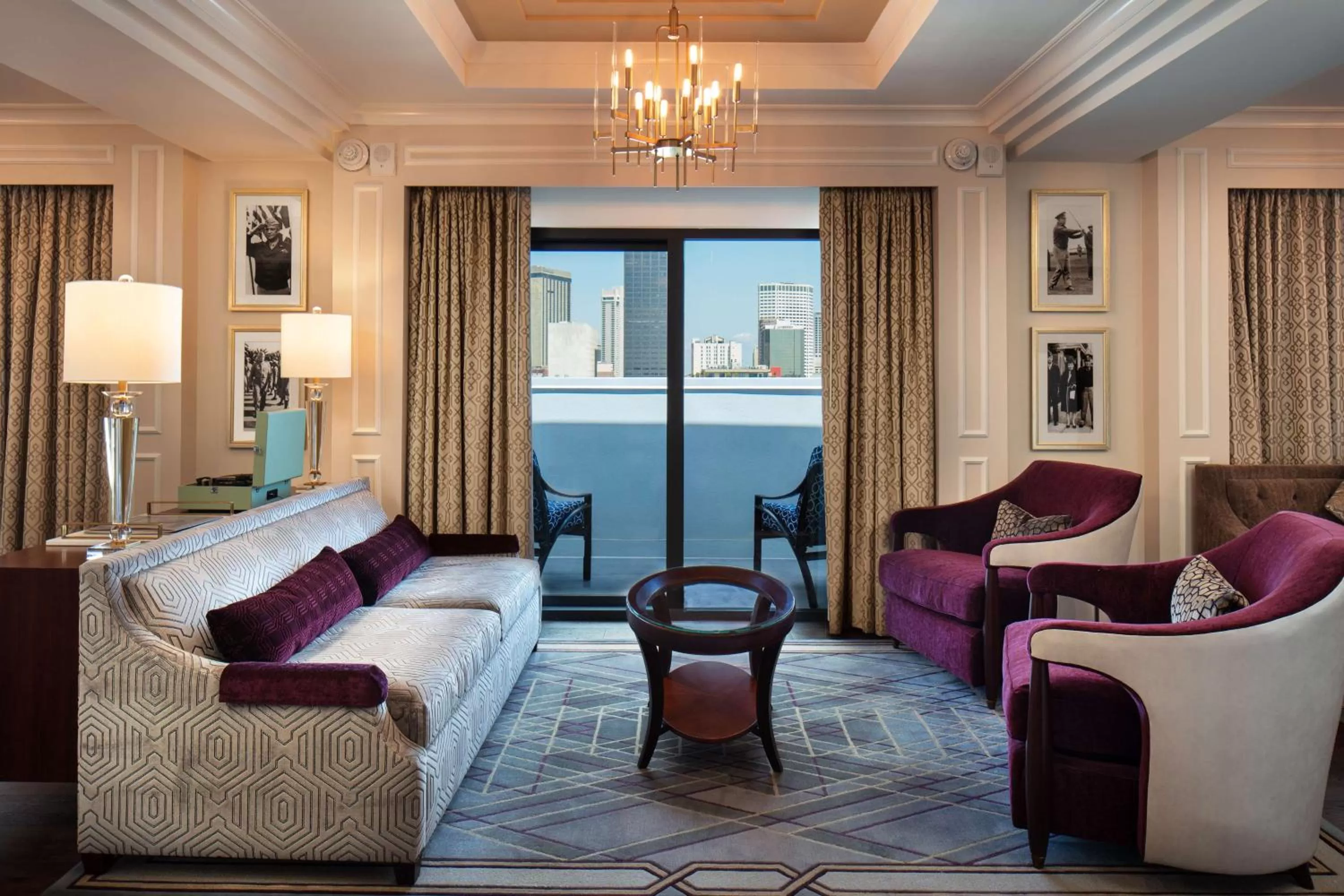 Living room in The Higgins Hotel New Orleans, Curio Collection by Hilton