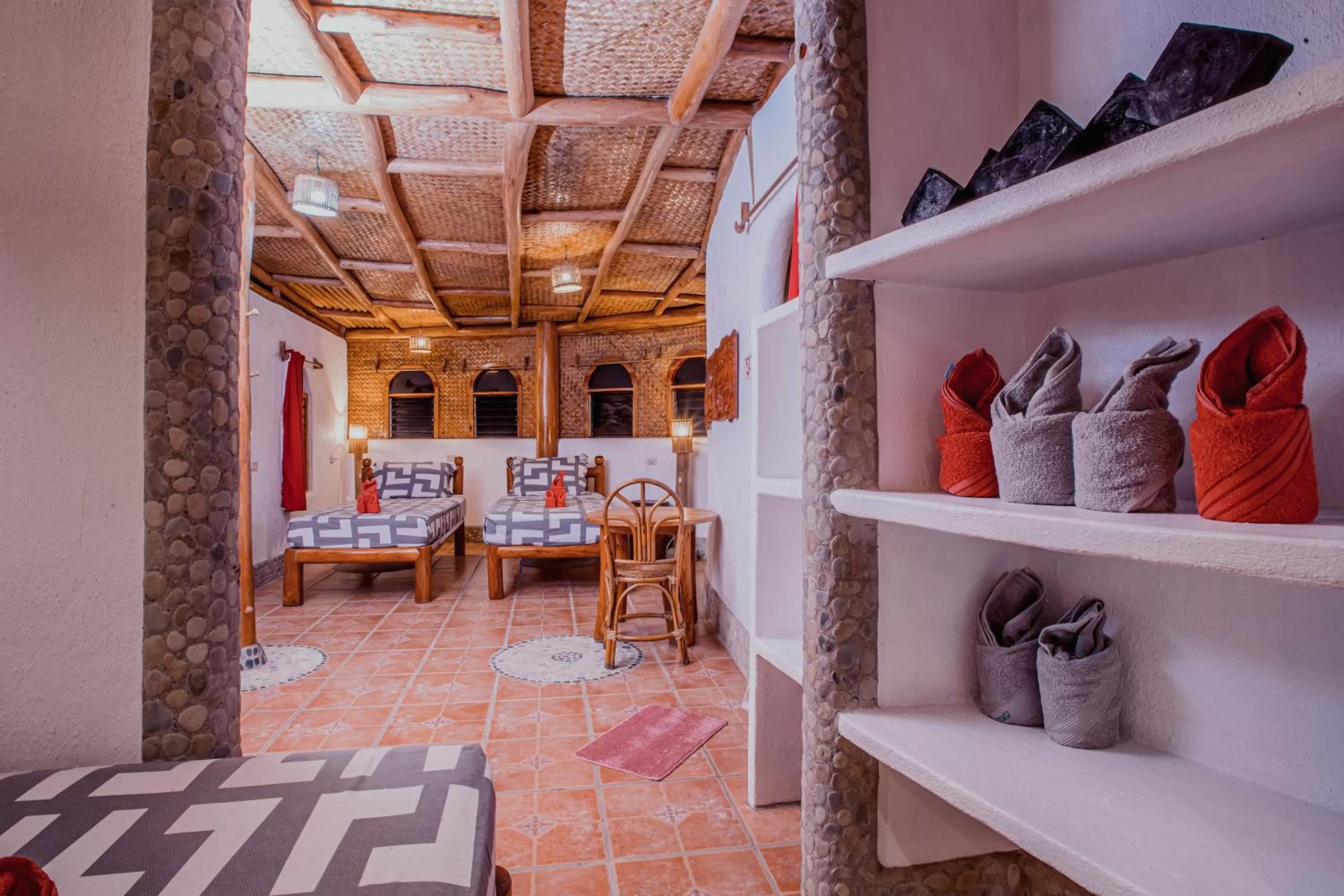 Bed in Atremaru Jungle Retreat