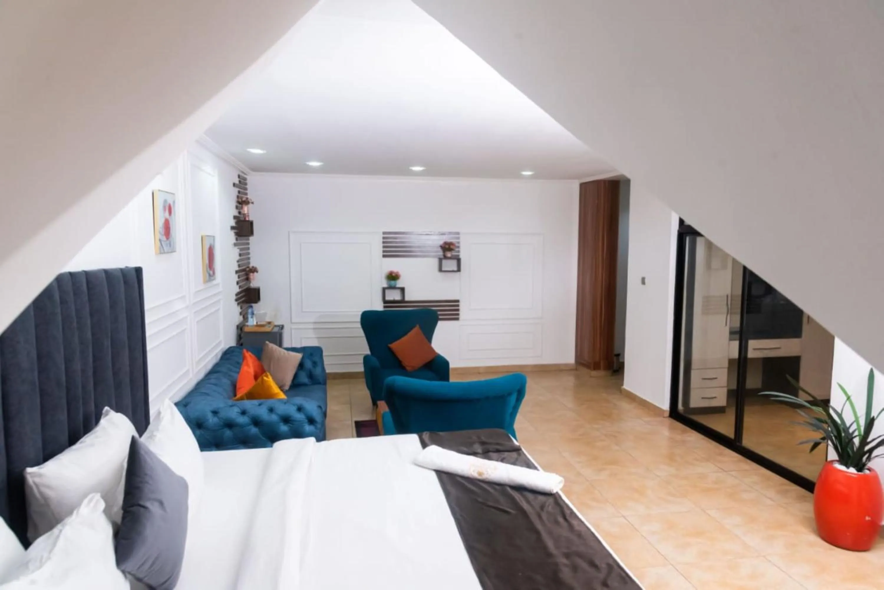 Bedroom, Bed in The Grosvenor Suites Gwarinpa Abuja