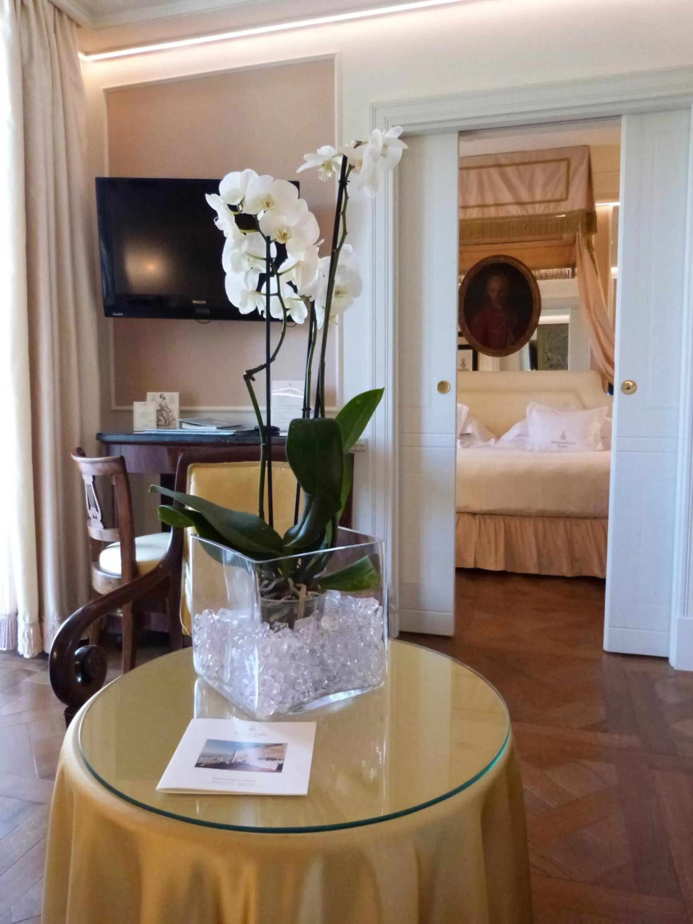 Living room, Bed in Excelsior Palace Portofino Coast