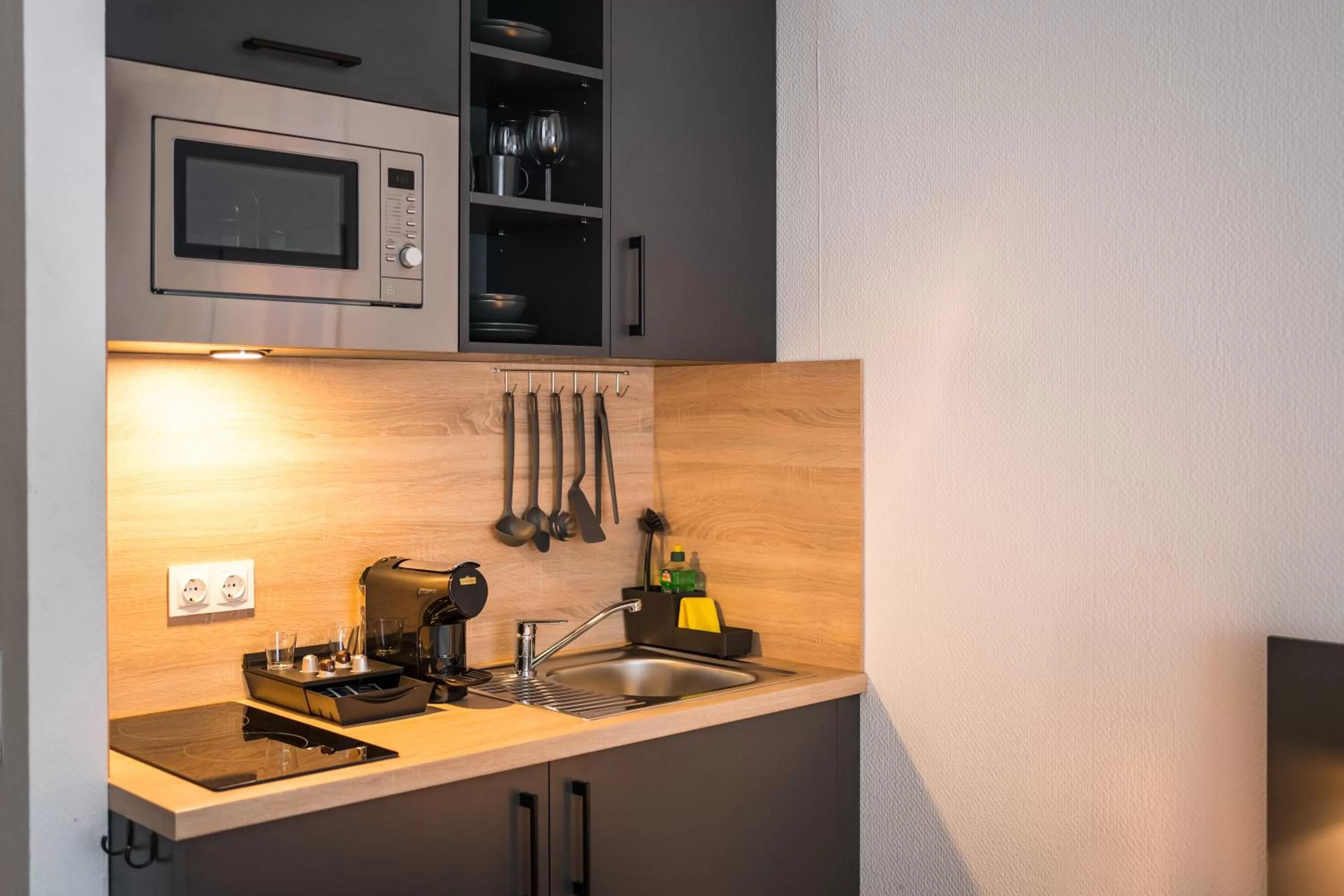 Kitchen or kitchenette in Apartments an der Kö