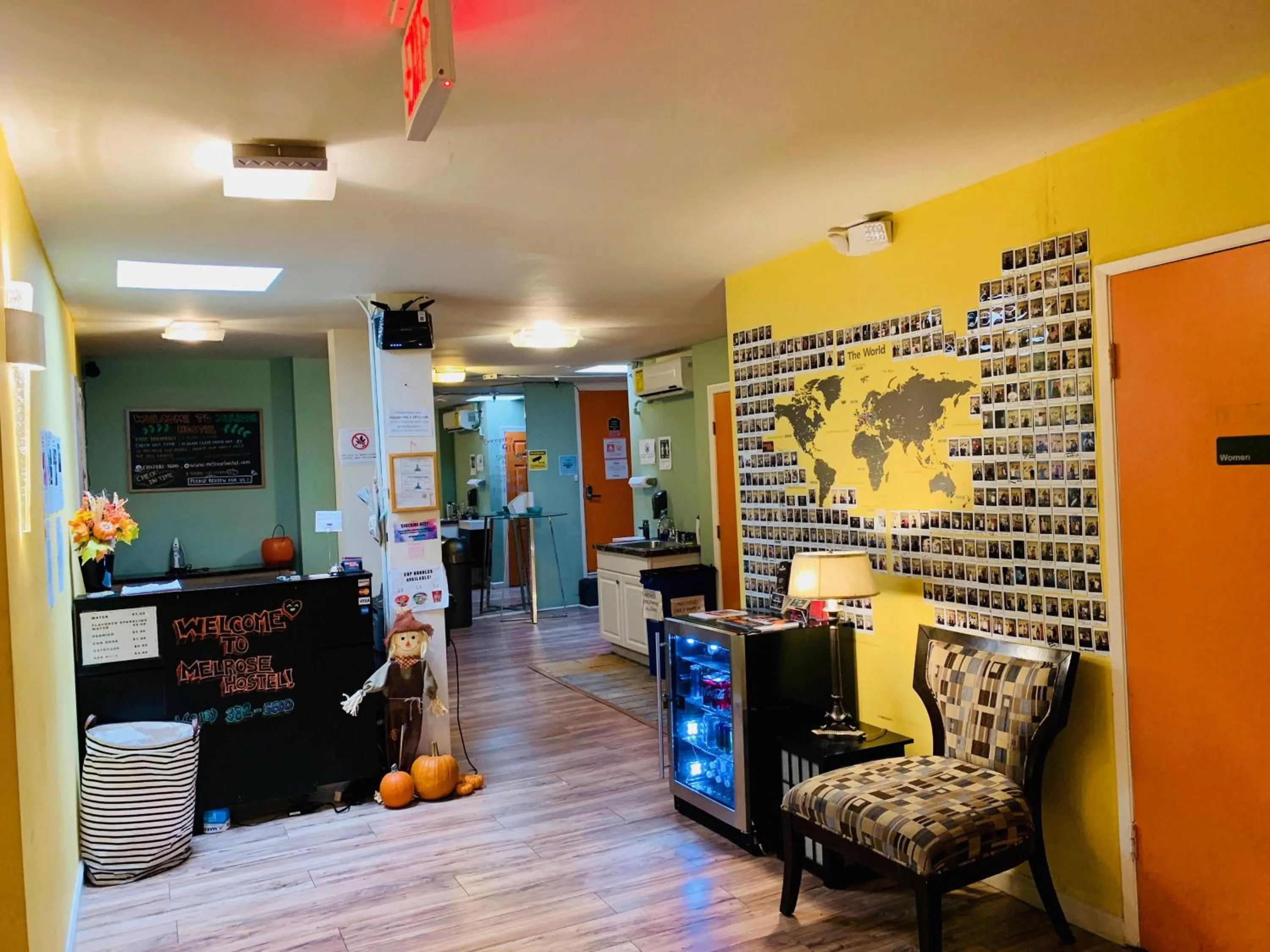 Lobby or reception in Melrose Hostel