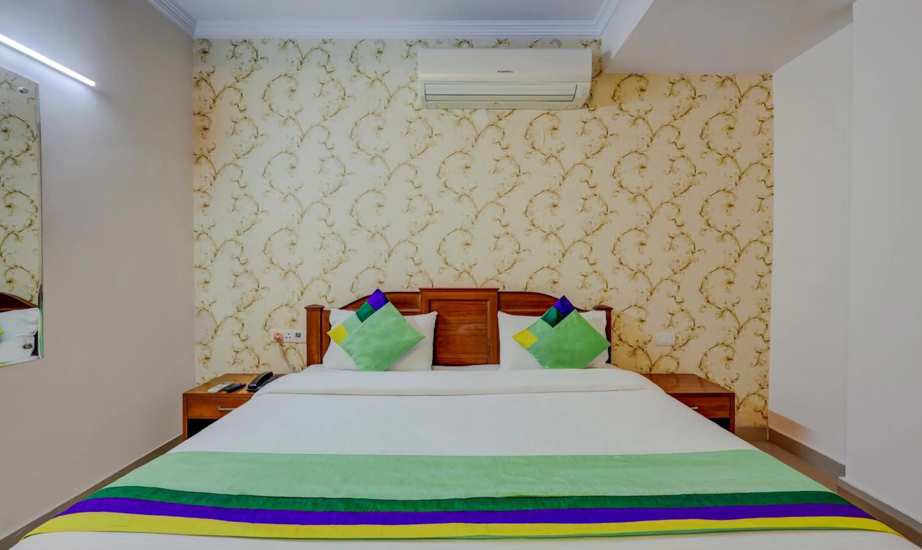 Bedroom, Bed in Treebo Primeone