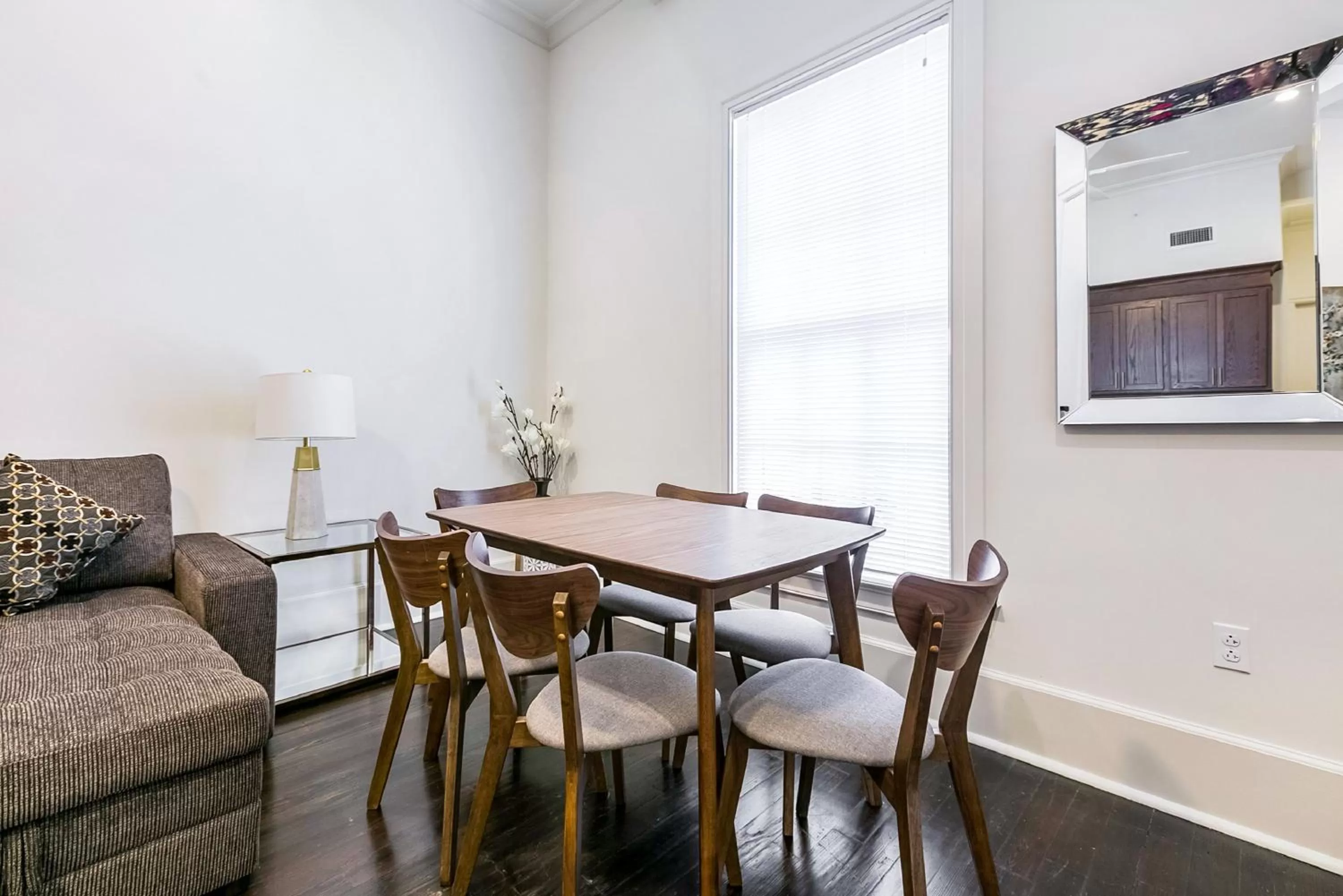 Dining area in 1 and 2 BR Private Condos Steps Away From French Quarter