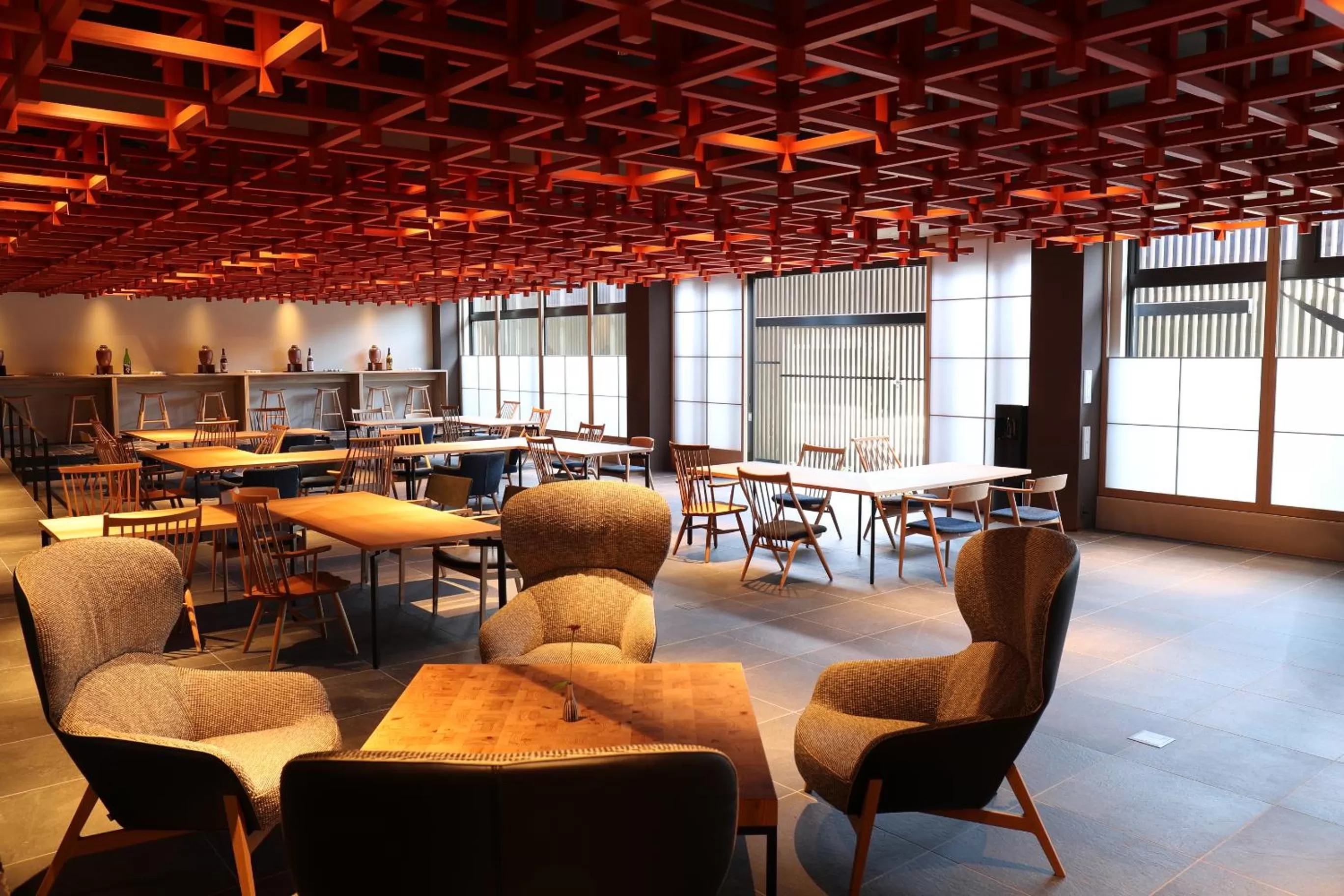 Lounge or bar in HOTEL WOOD TAKAYAMA