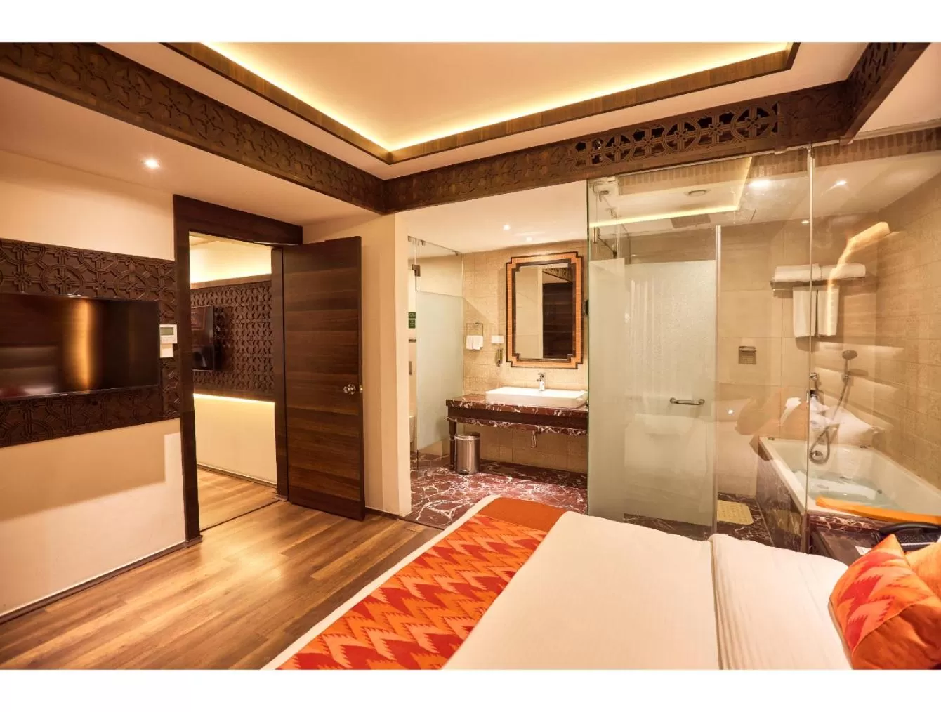 Photo of the whole room, Bed in Kantipur Village