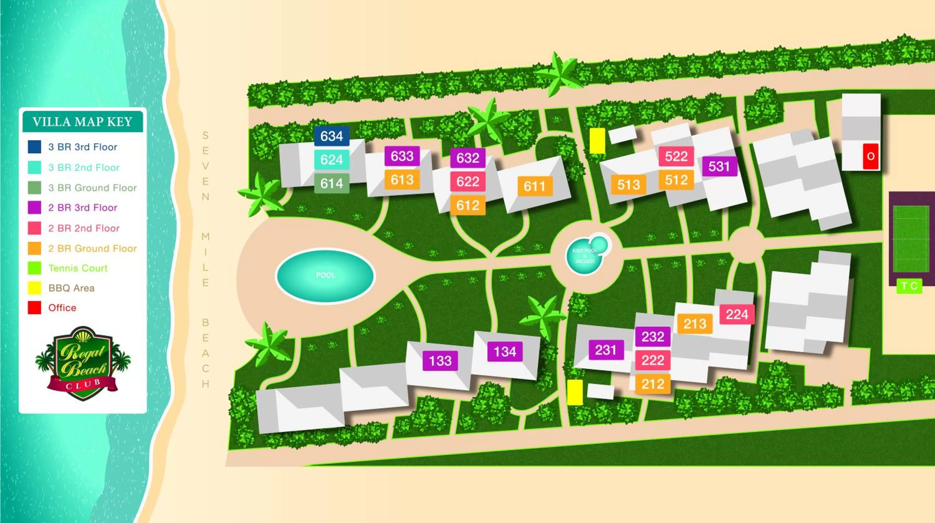 Floor plan in Regal Beach Club