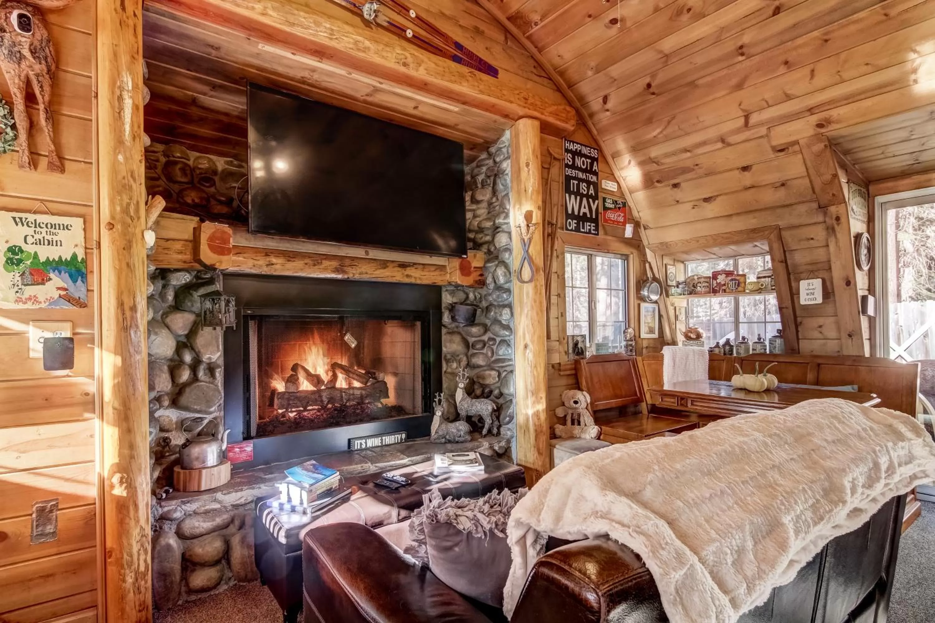 Bed in Heavenly Valley Lodge