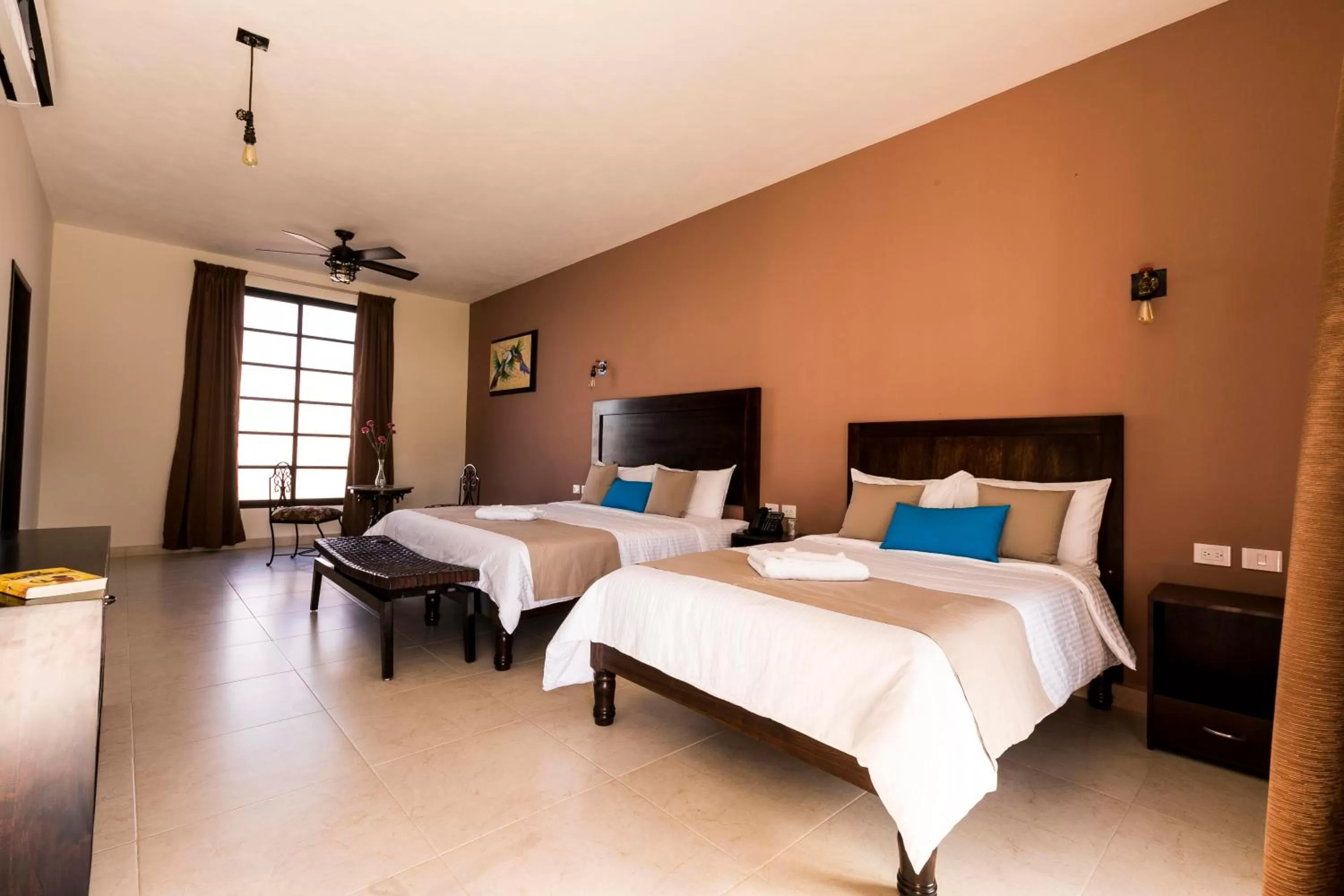 Photo of the whole room, Bed in Hotel Los Frailes, Valladolid, Yucatán