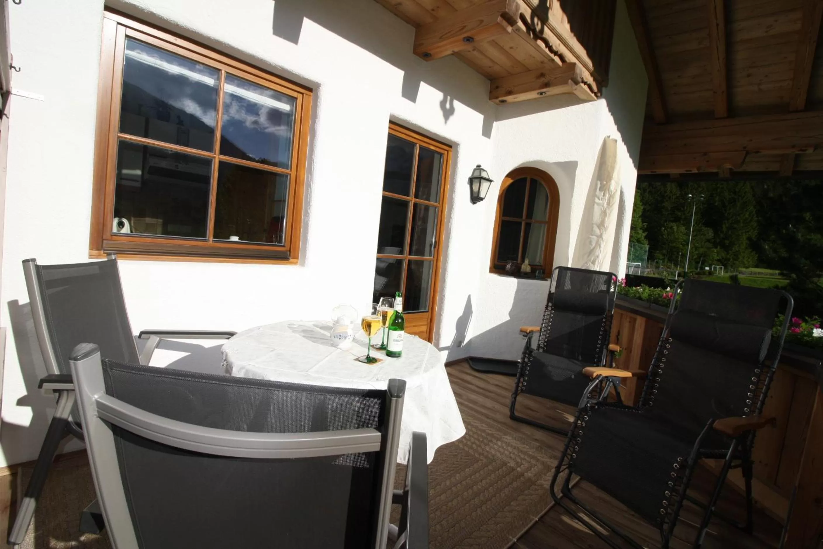 Balcony/Terrace in Vronis Waldhaus ADULTS ONLY