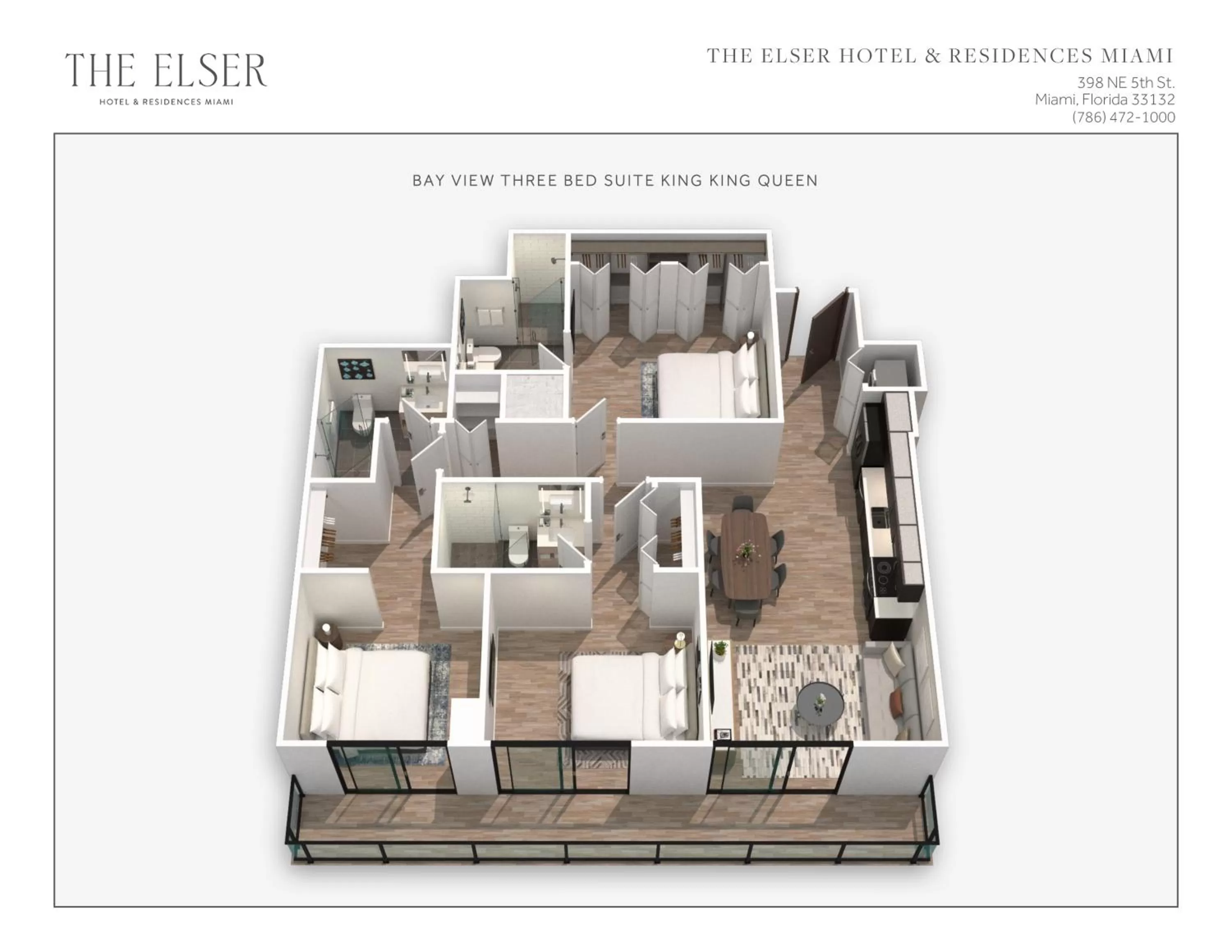 Floor plan in The Elser Hotel Miami - An All-Suite Hotel