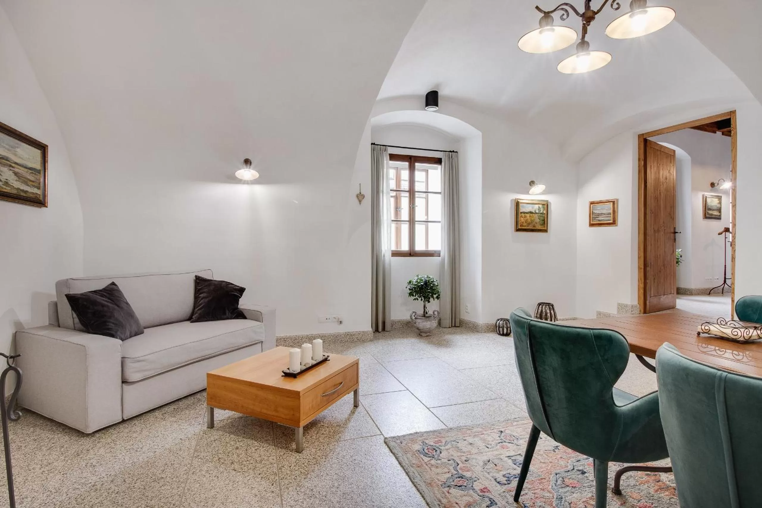 Kitchen or kitchenette, Seating Area in Apartmány Šupina