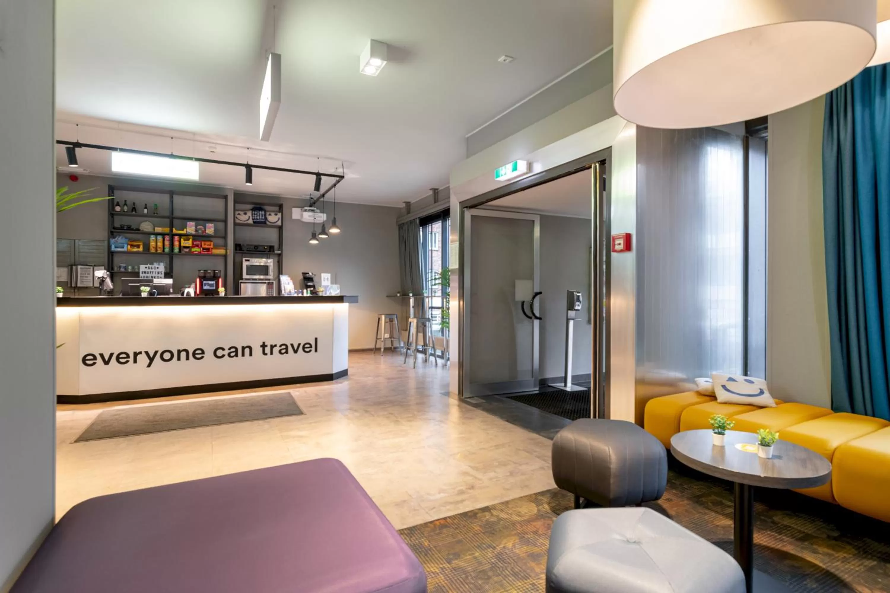 Lobby or reception in a&o Hamburg Hammer Kirche