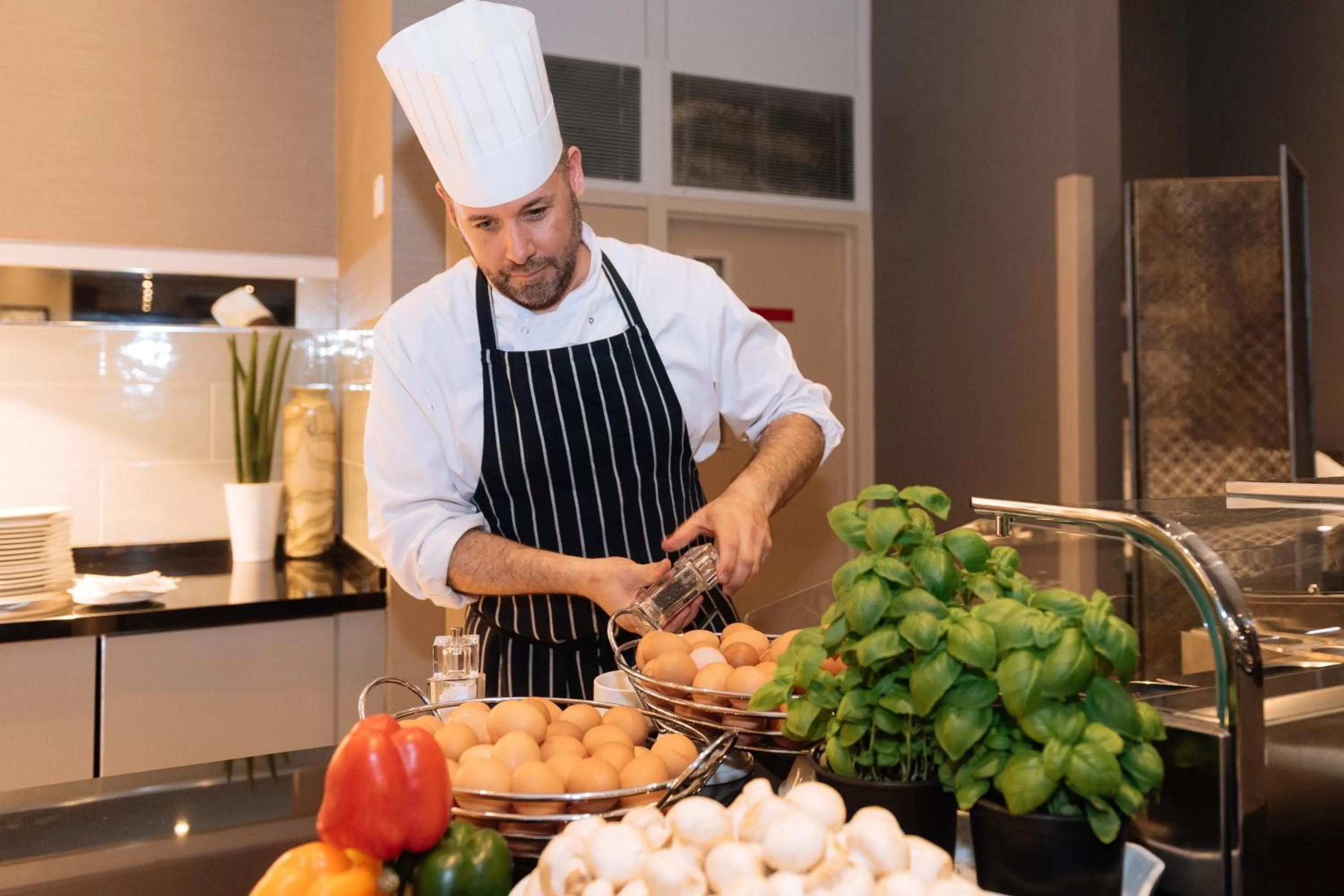 Buffet breakfast in Sofitel London Gatwick