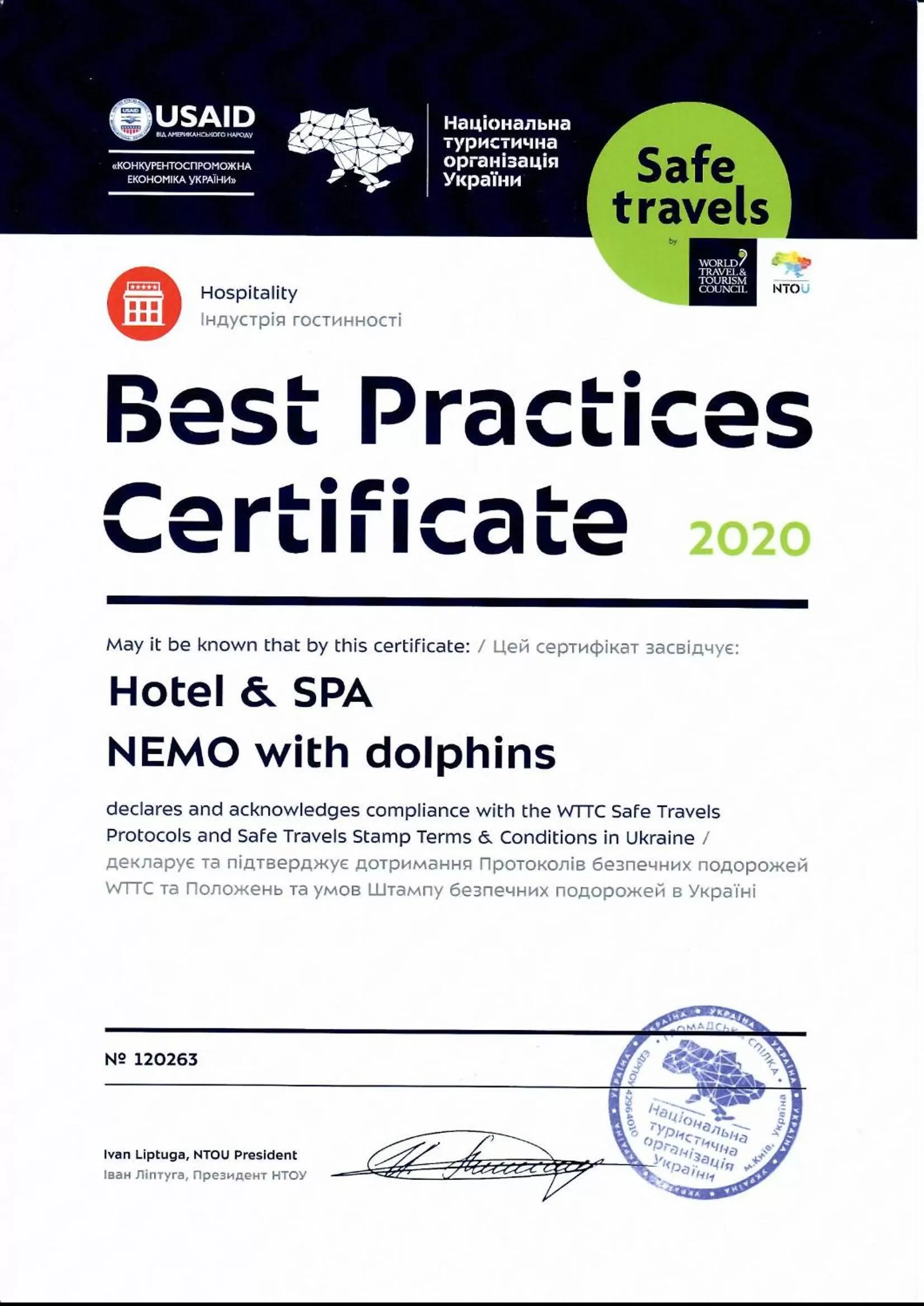 Property building in Hotel & Spa NEMO with dolphins