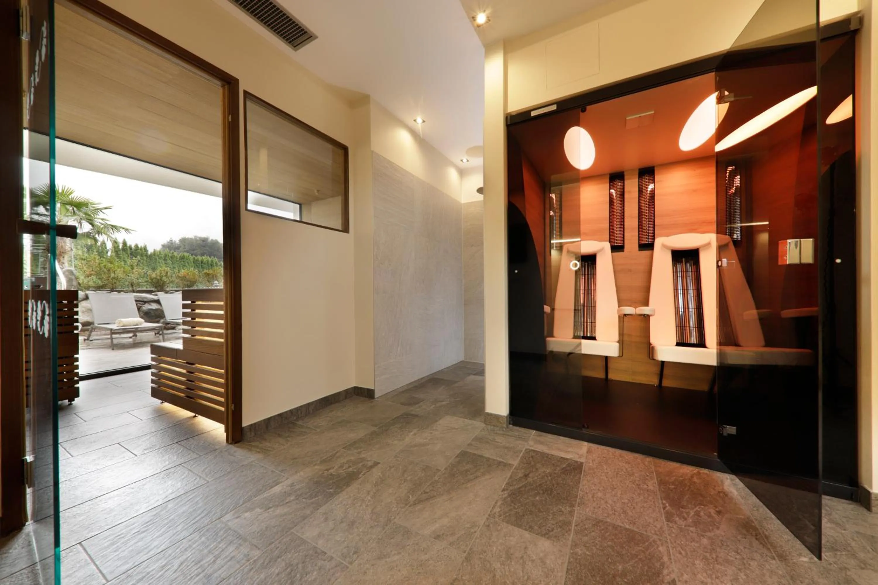 Sauna in Das Mitterplarser Hotel