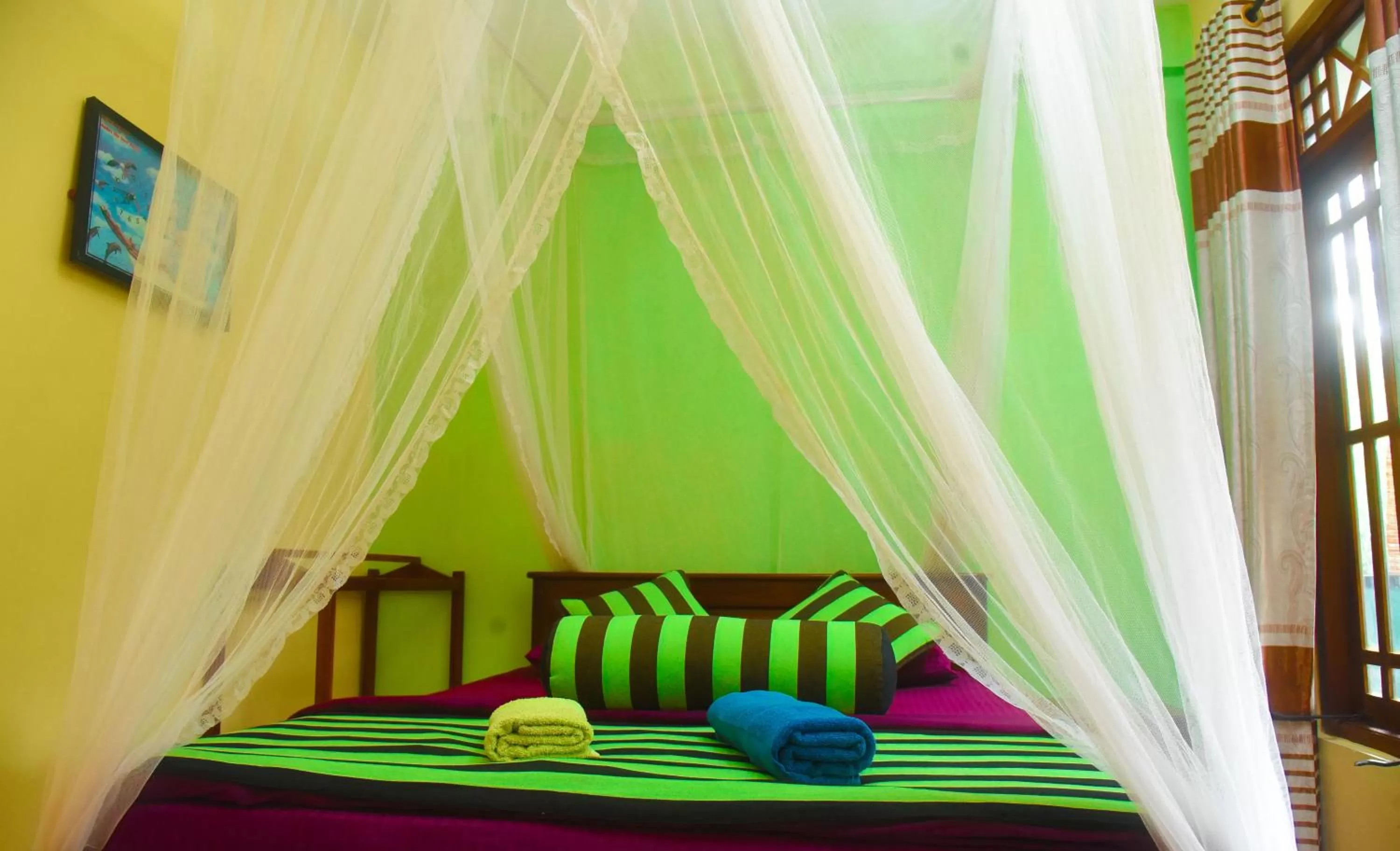 Bed in Madushanka Resort