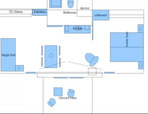 Floor Plan in Blue Wall BnB