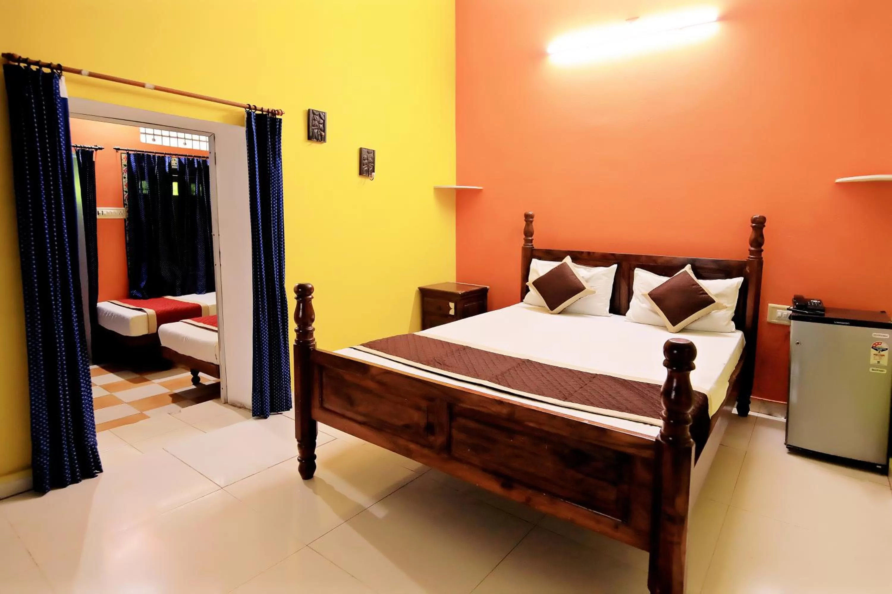 Bed in Hotel Panorama Haveli