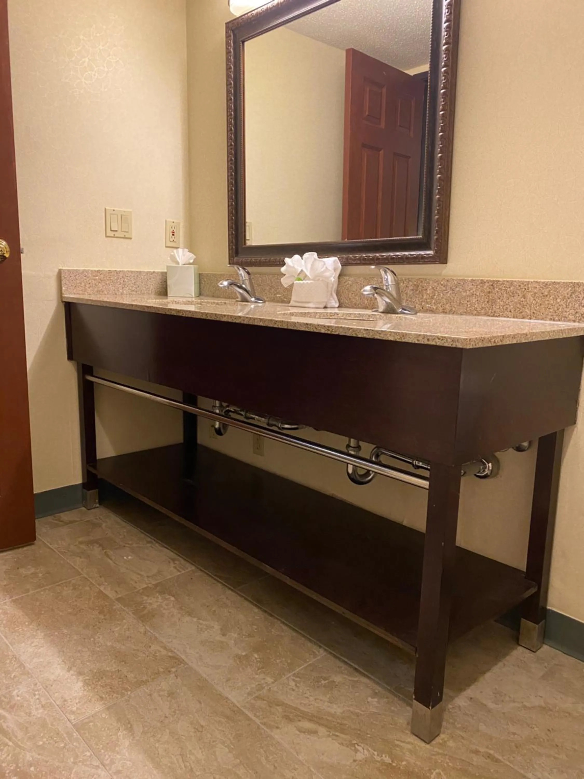 Bathroom in Wyndham Garden Grand Rapids Airport