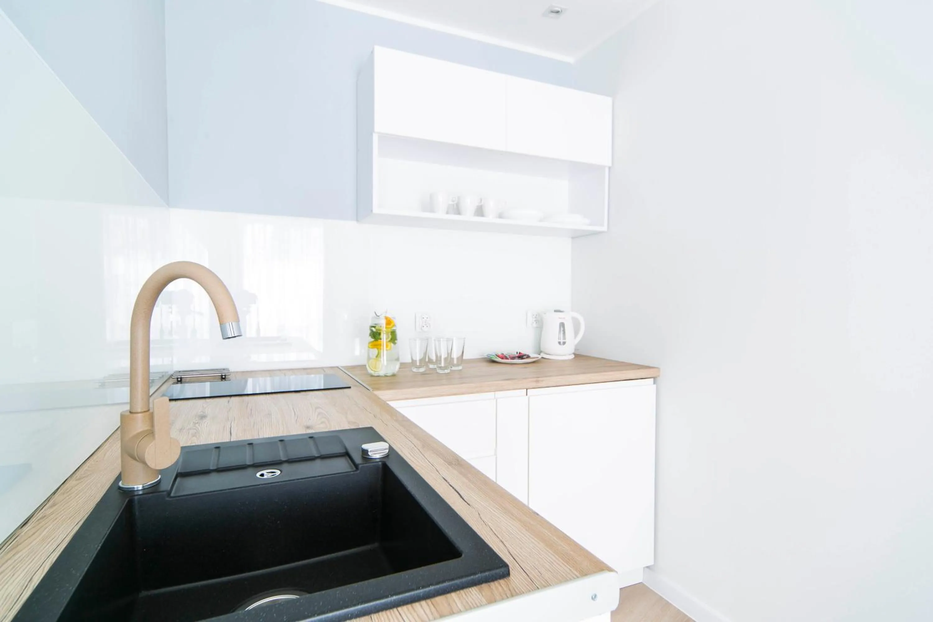 Kitchen or kitchenette in GRANO APARTMENTS Gdańsk Motława SPA & Wellness