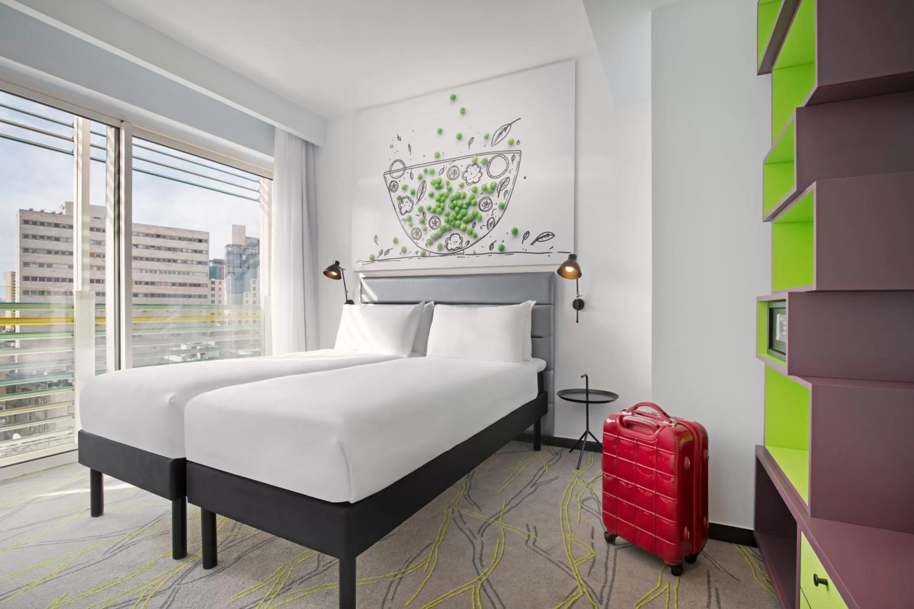 Standard Twin Room with Balcony in Ibis Styles Jerusalem City Center - An AccorHotels Brand