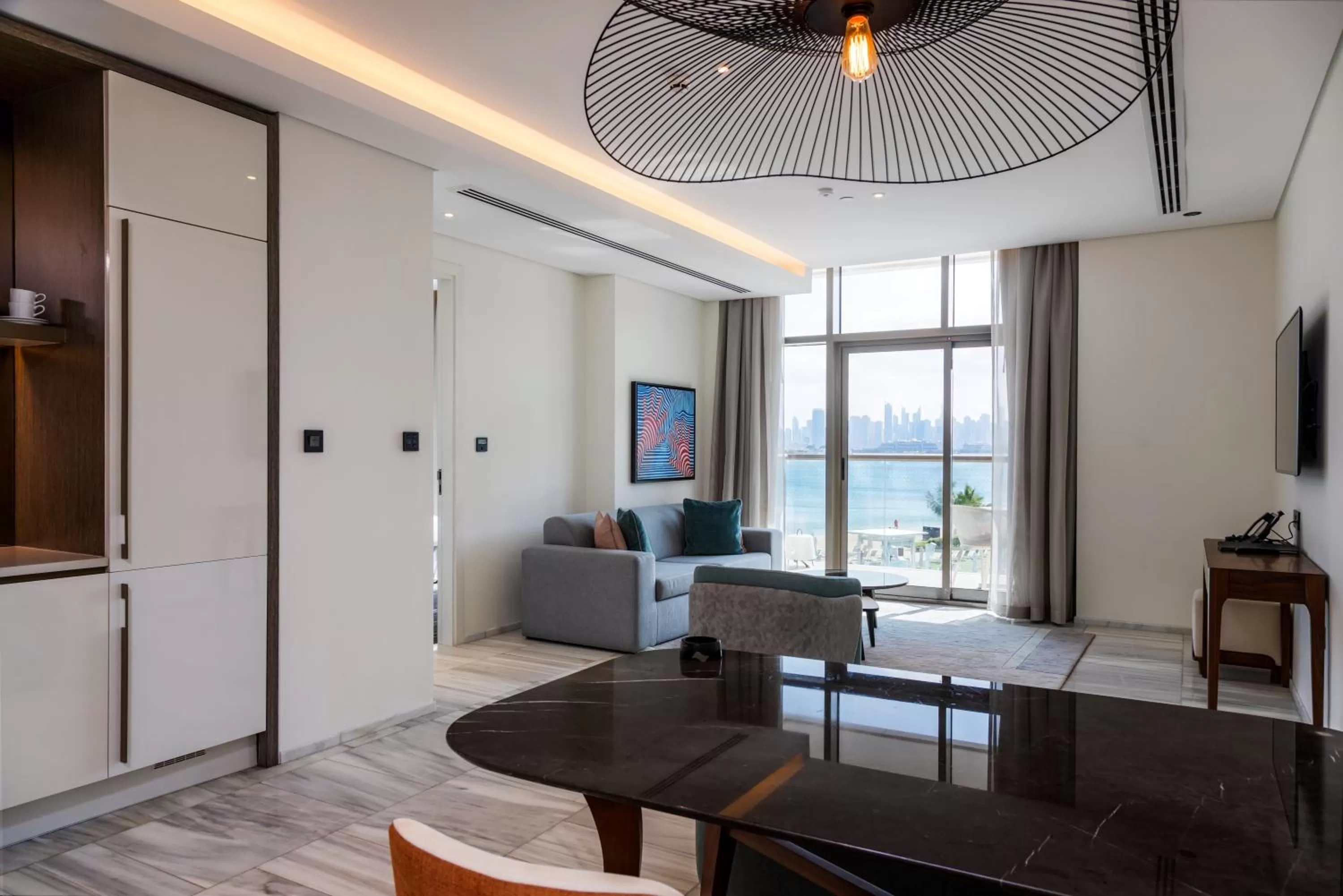 Dining area in Th8 Palm Dubai Beach Resort Vignette Collection, an IHG hotel