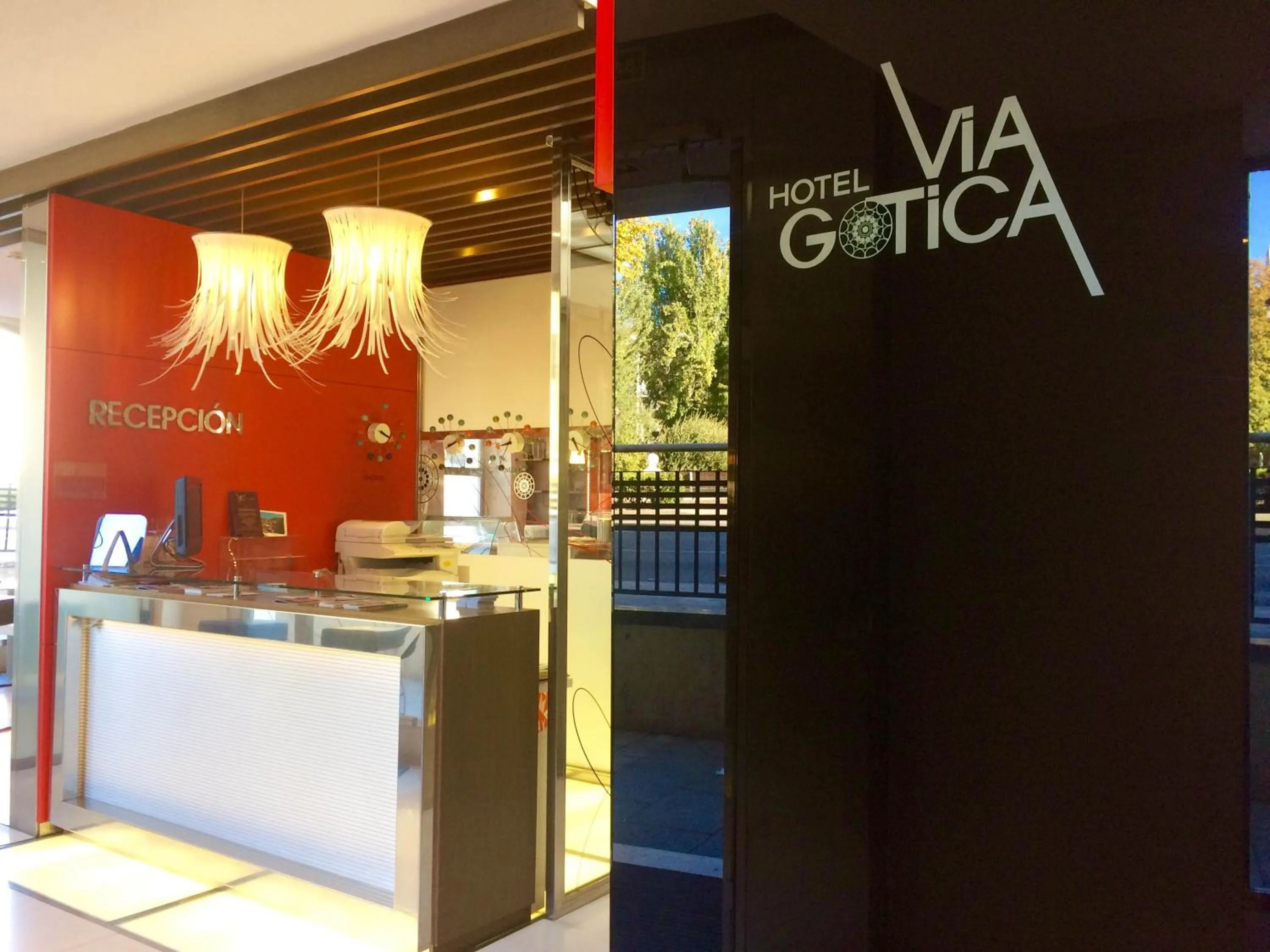 Lobby or reception in Hotel Vía Gótica