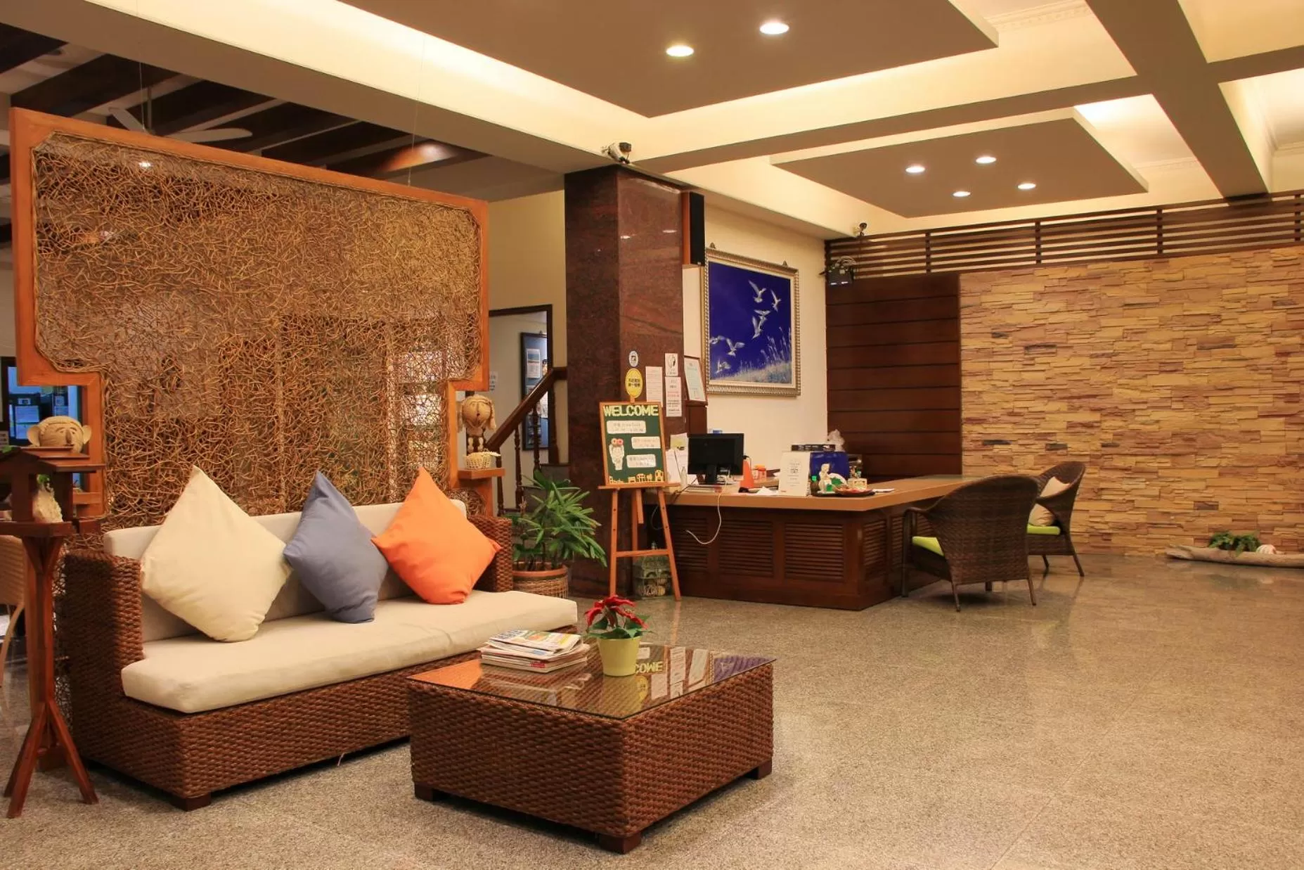Lobby or reception in Beachcastle & Sea View Villa