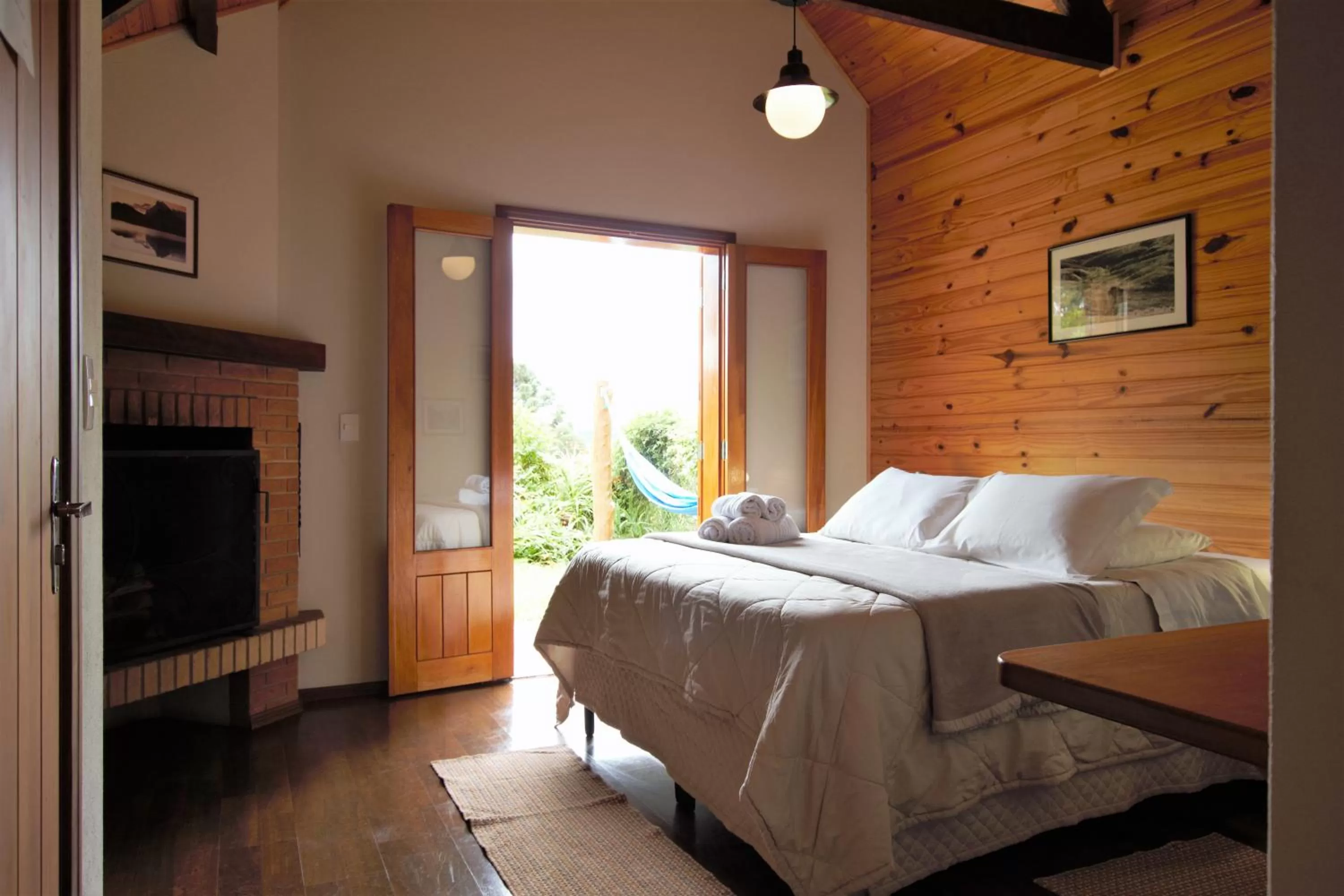 Bed in Pousada Aguia da Montanha