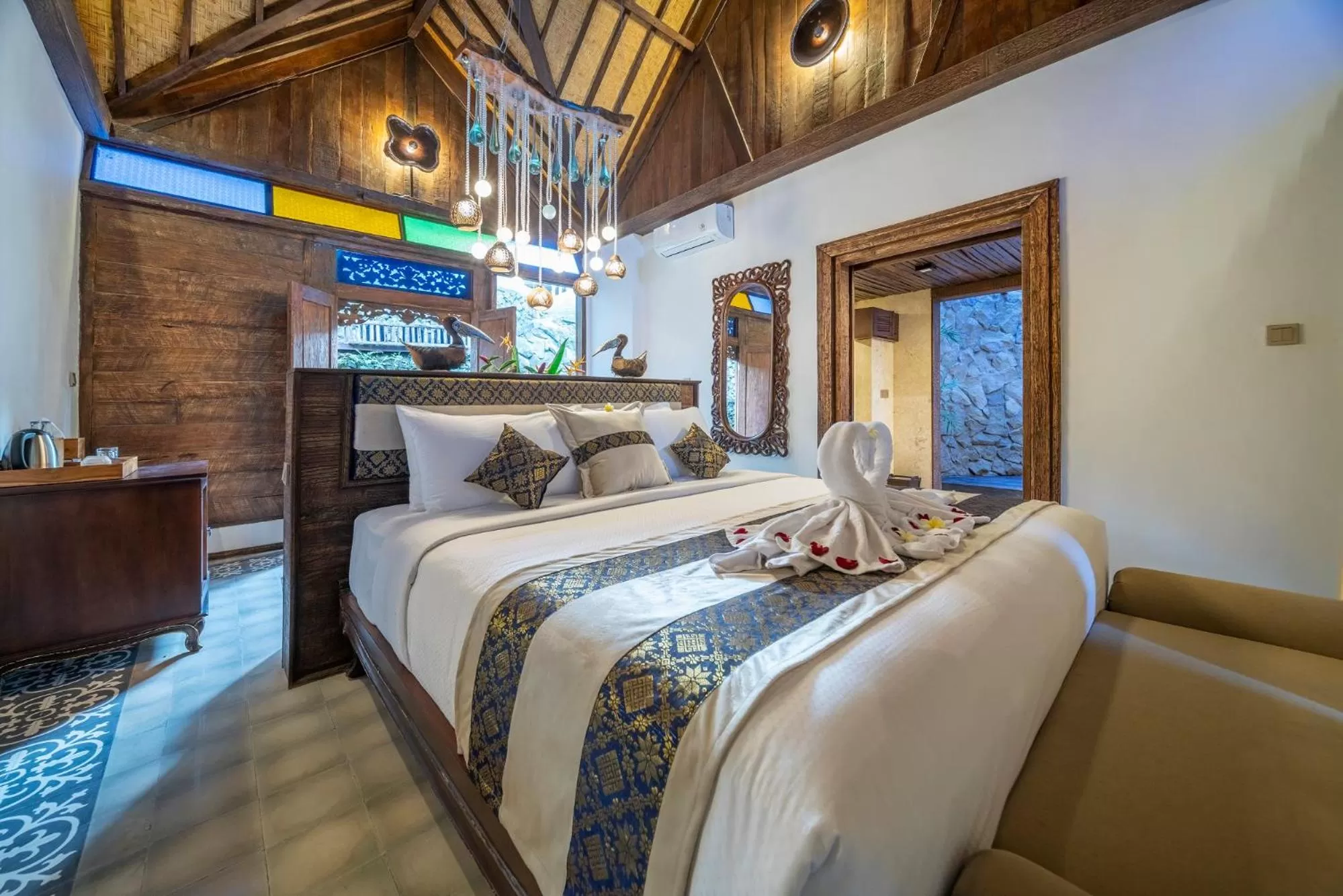 Decorative detail, Bed in Menzel Ubud