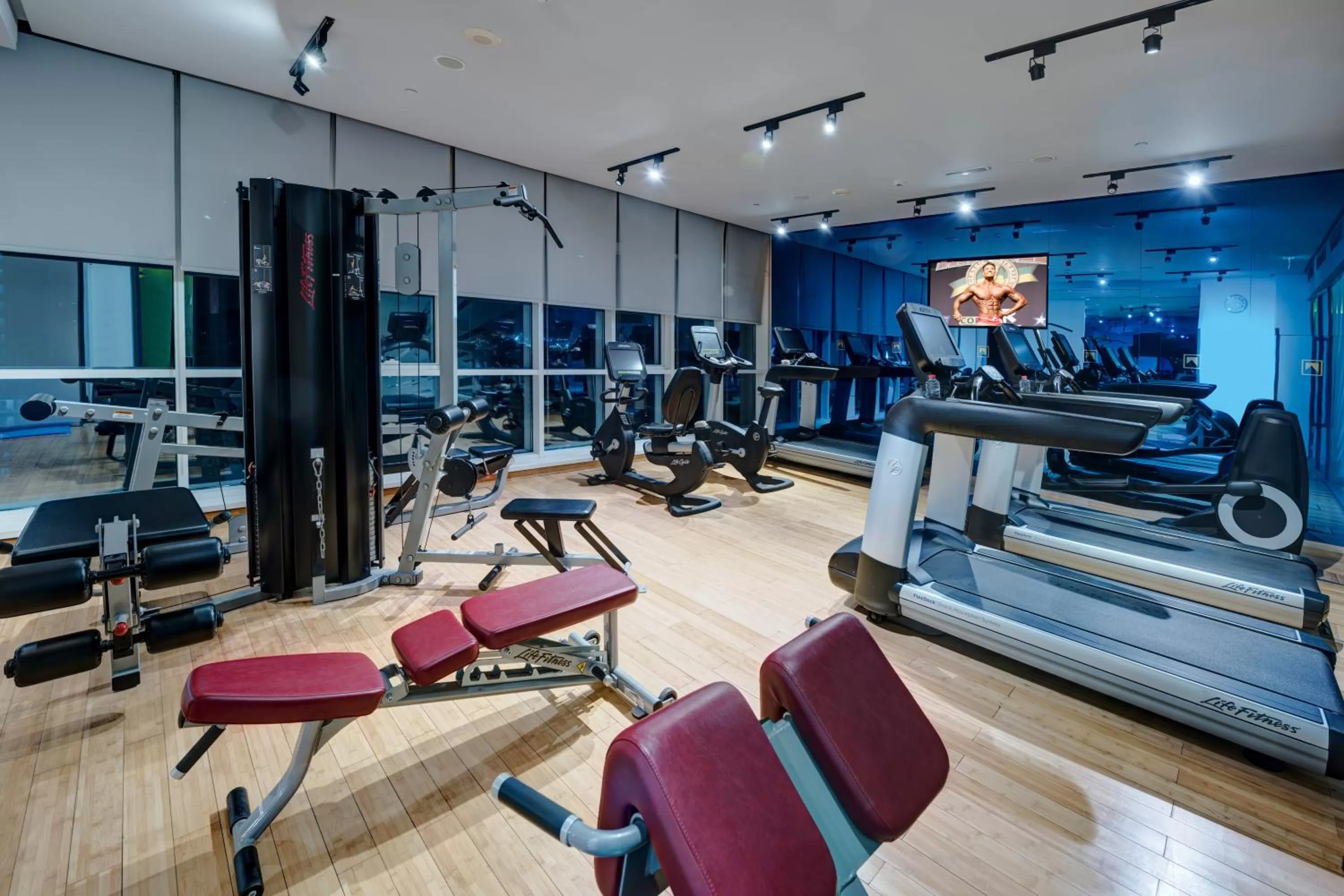 Fitness centre/facilities in The Act Hotel Sharjah