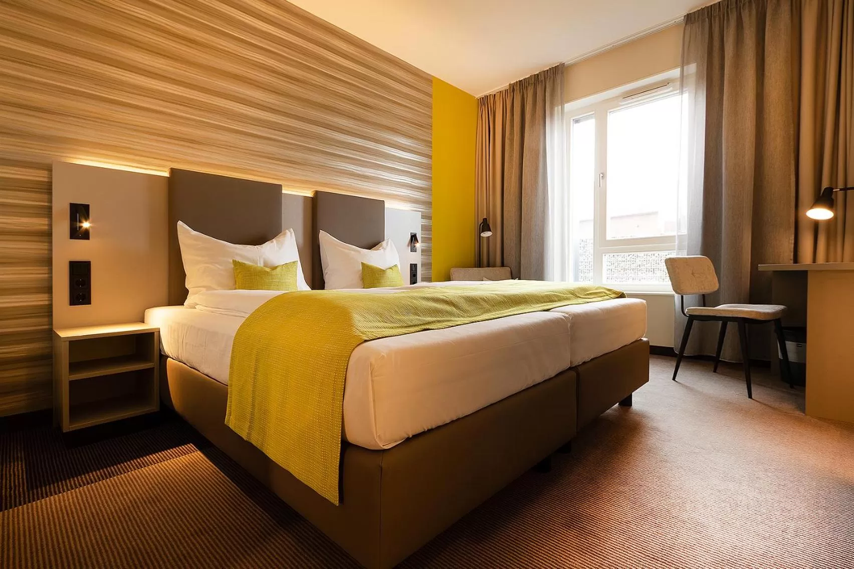 Bed in th Hotel Leipzig Messe