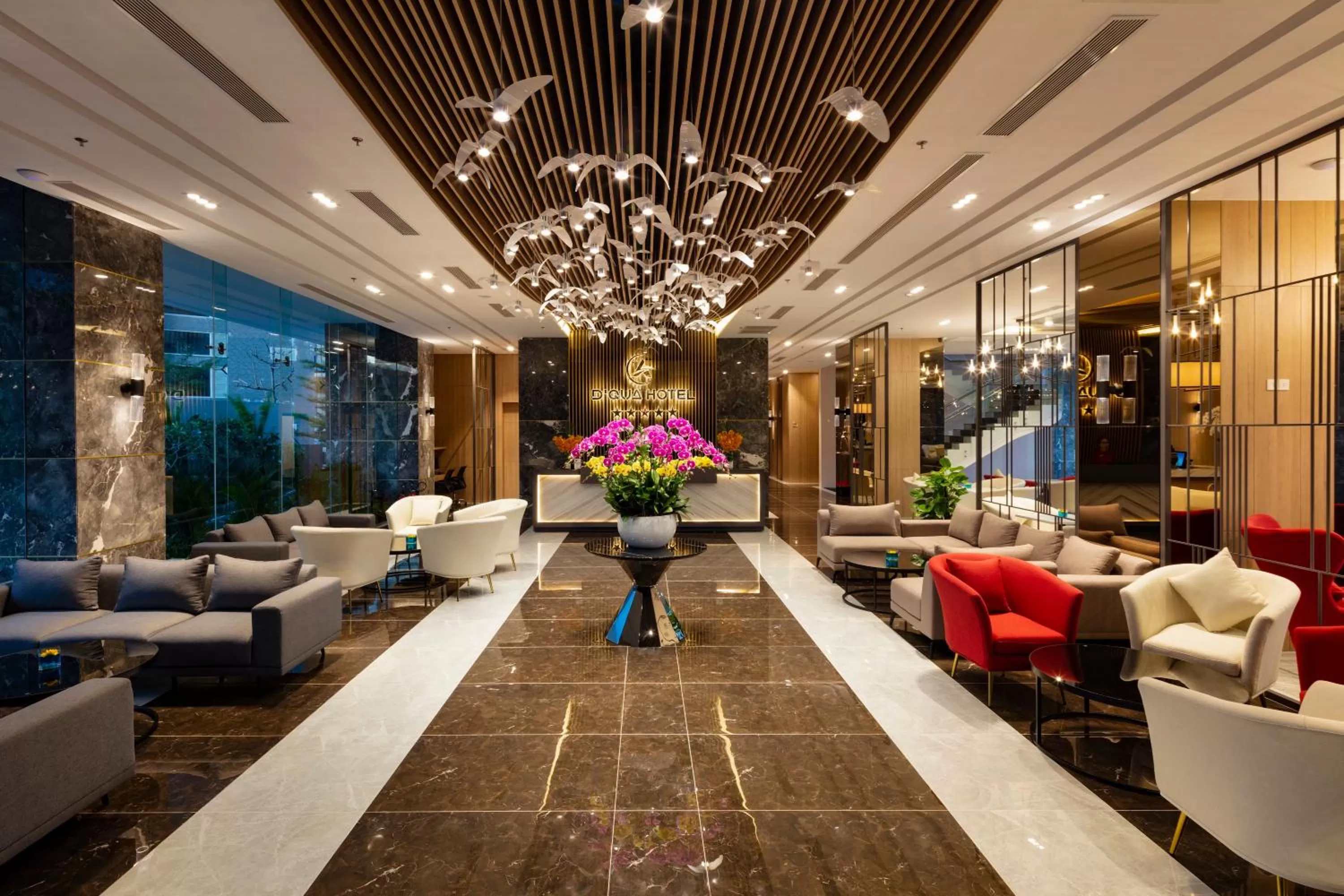 Lobby or reception in DQua Hotel