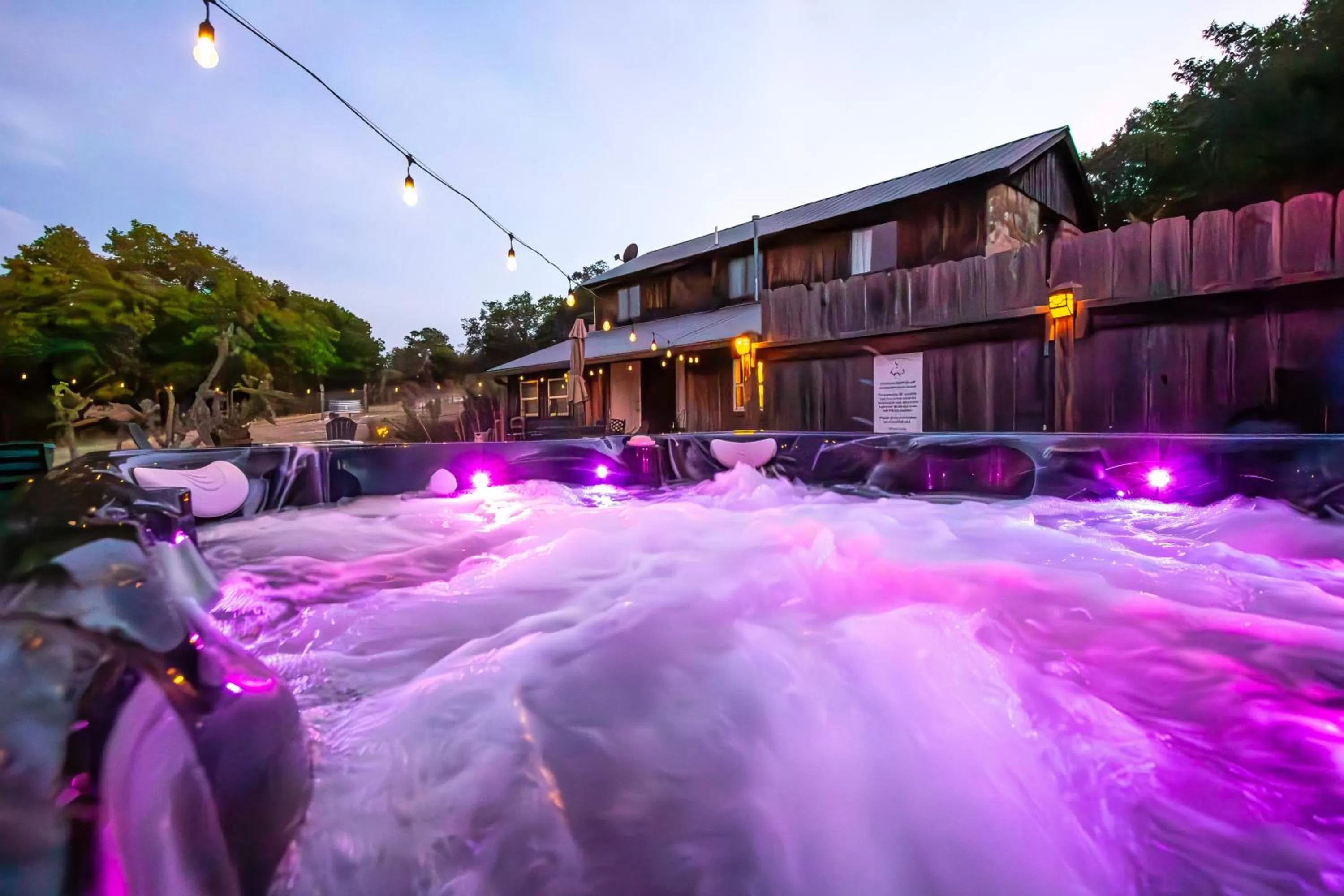 Hot Tub in A Barn At The Quarry