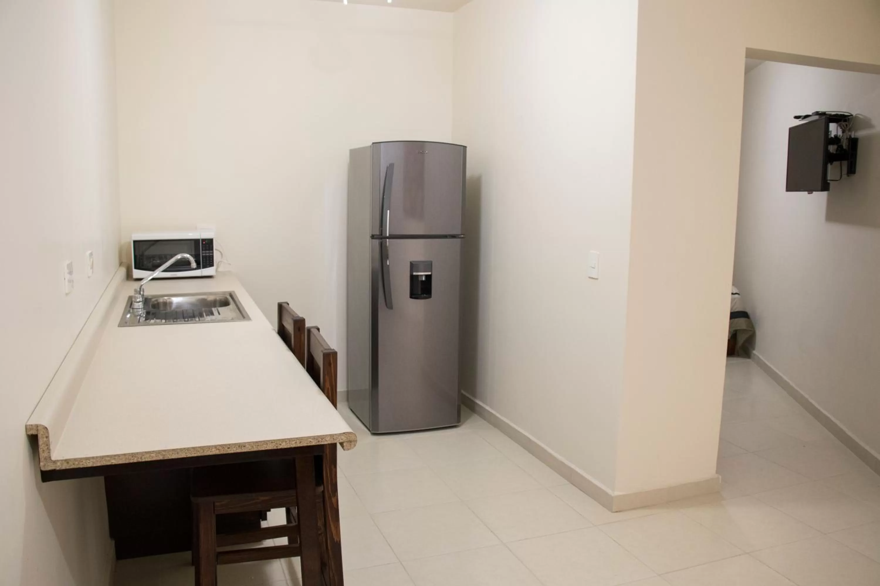 Kitchen or kitchenette in Hotel Nápoles