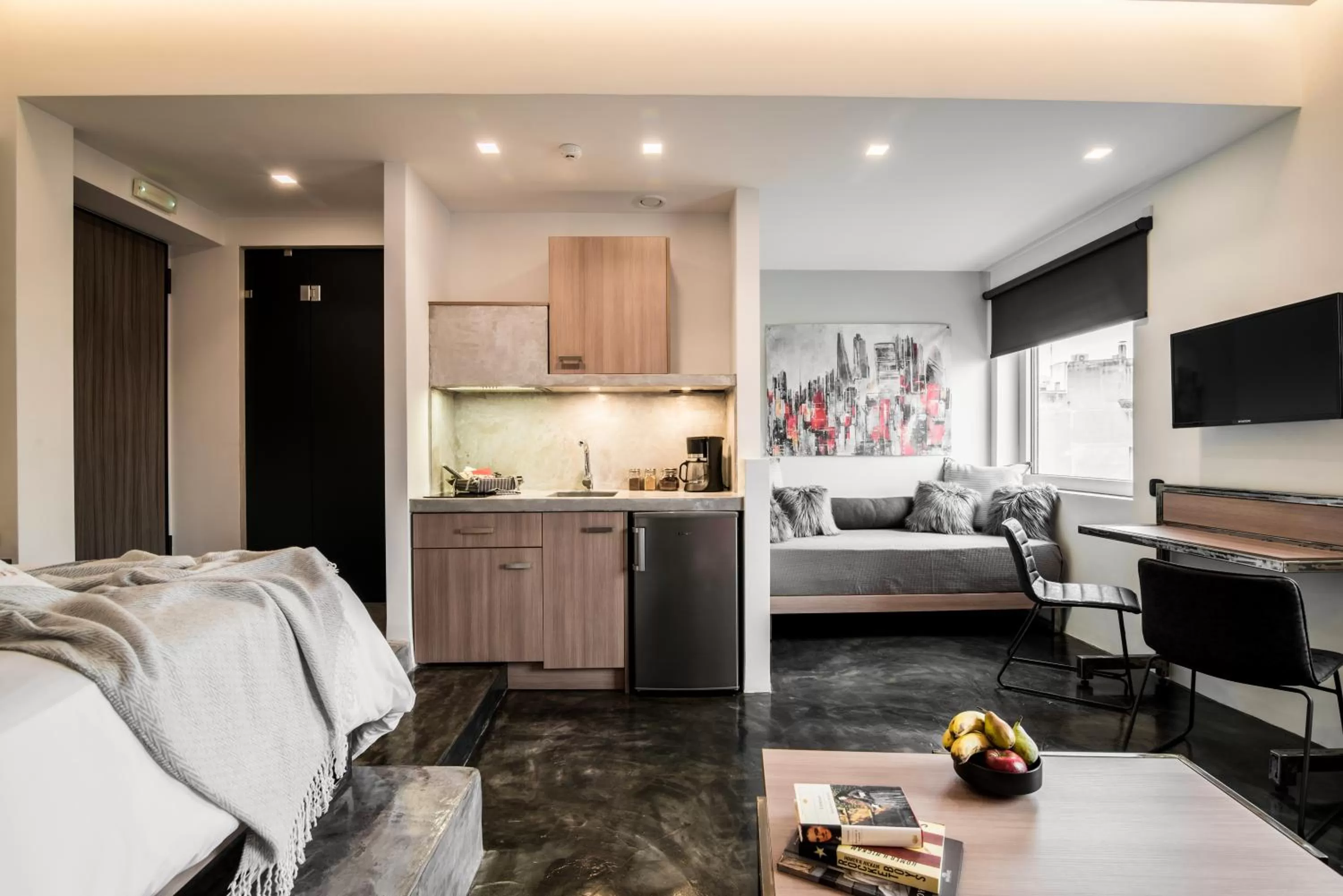 Kitchen or kitchenette in AthinA STREETAPARTMENTS