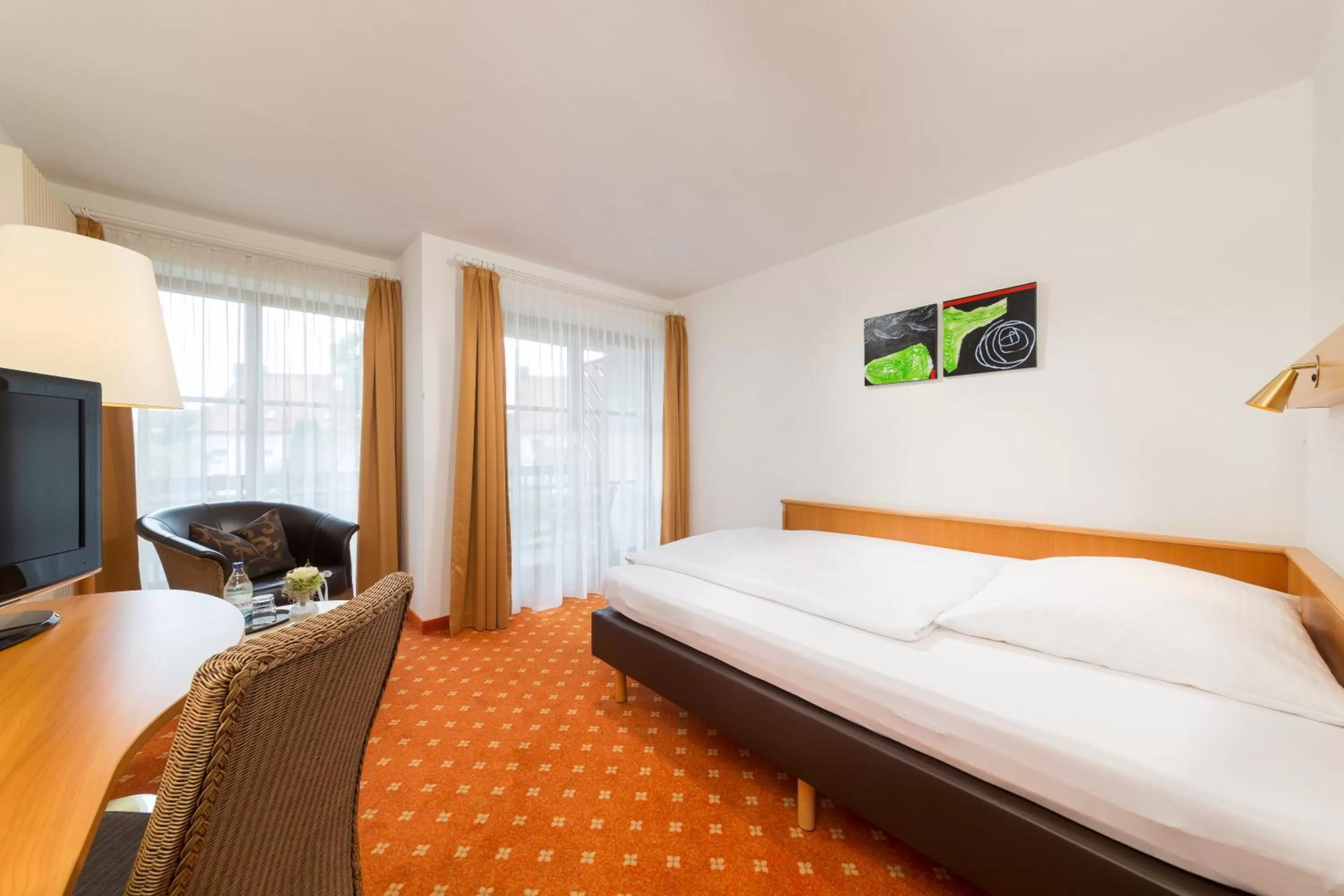 Decorative detail, Bed in Hotel Garni Gästehaus am Mühlbach