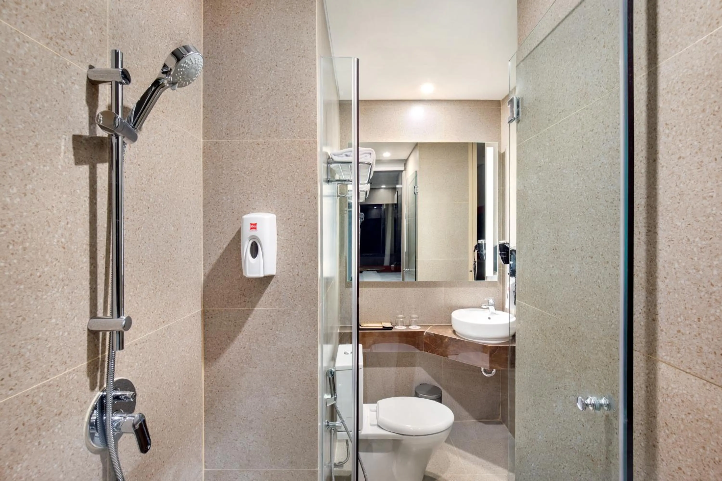 Bathroom in ibis Palembang Sanggar