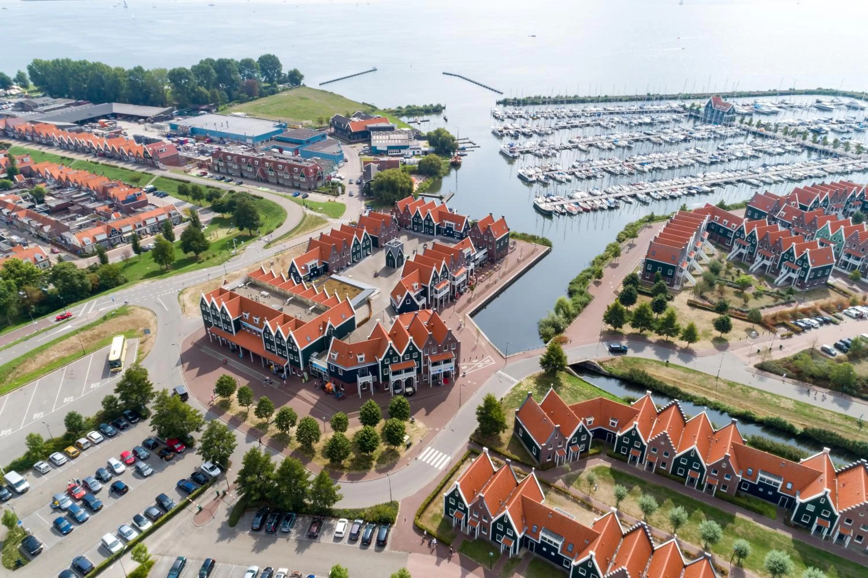 Bird's eye view in Marinapark Volendam