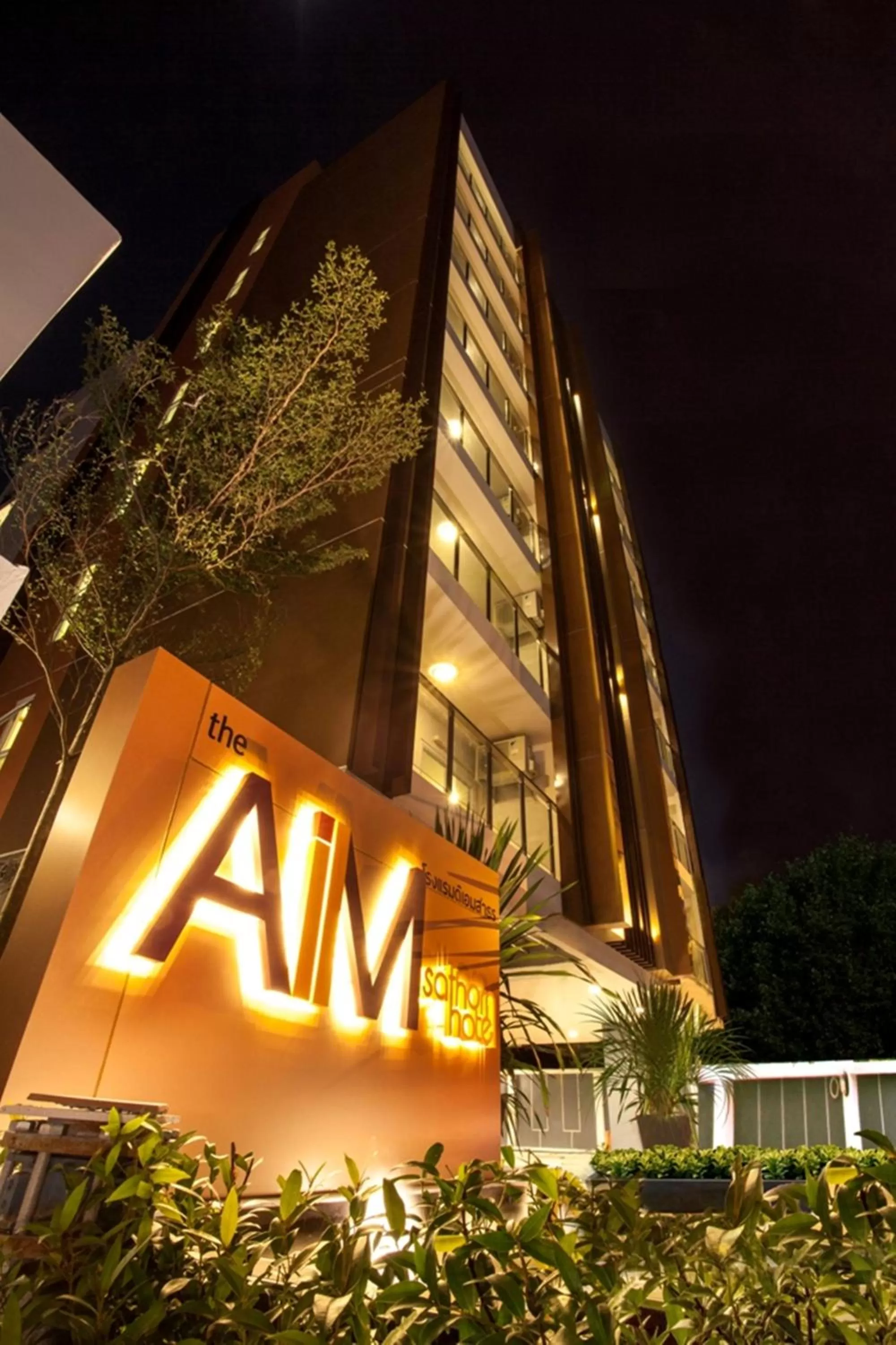 Facade/entrance in The Aim Sathorn Hotel