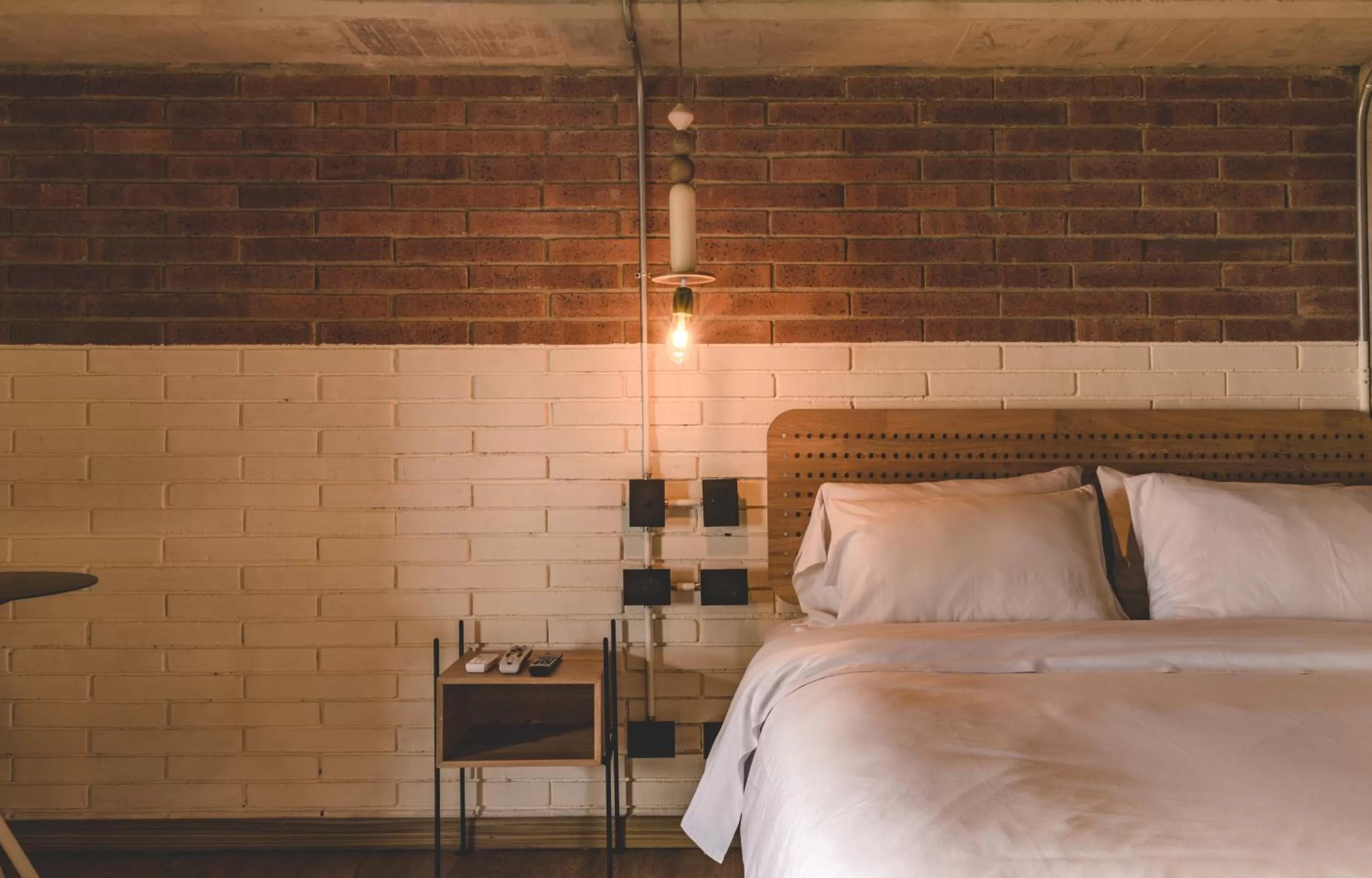 Bed in The Somos Beats Hotel & Rooftop