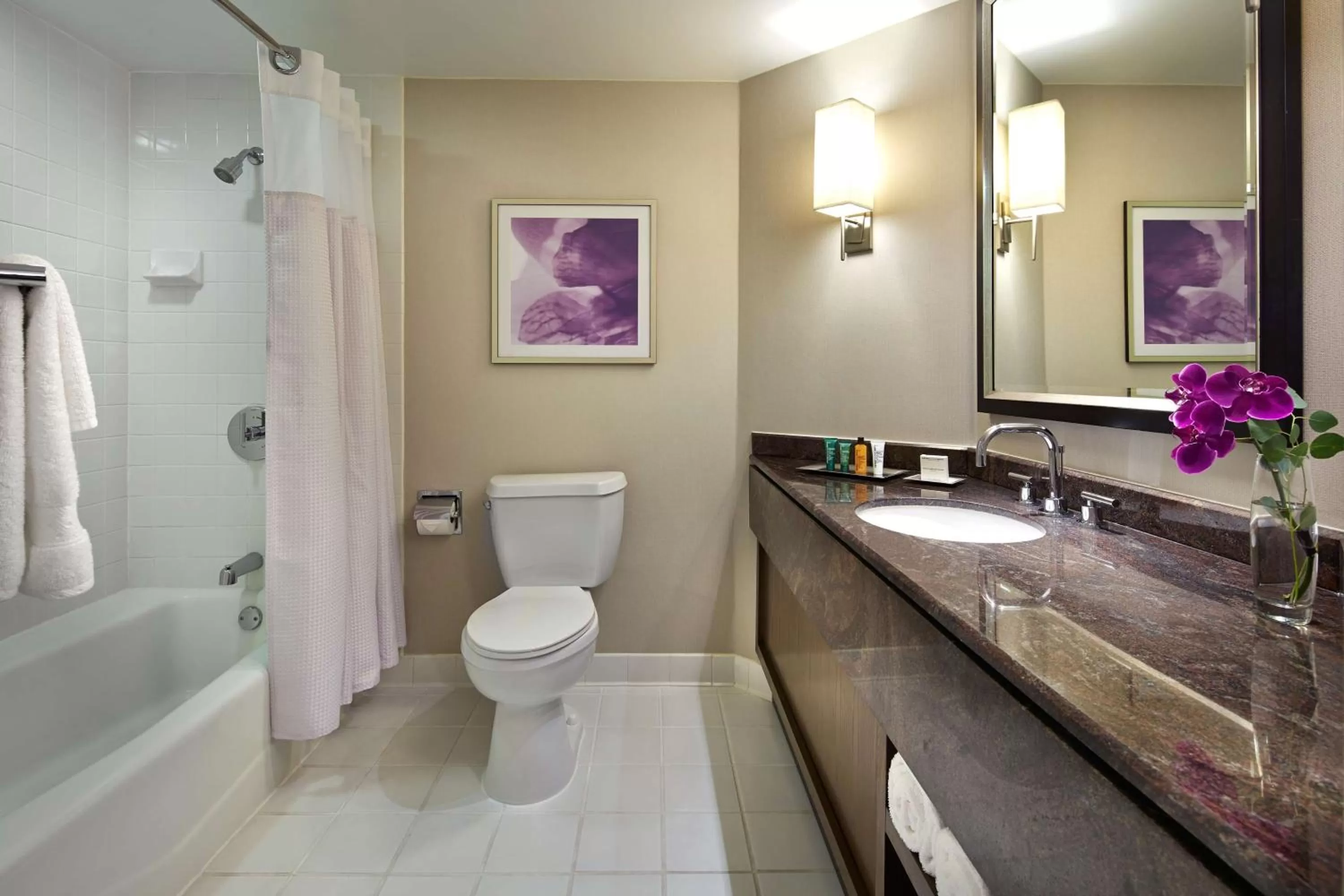 Bathroom in Hilton Long Beach Hotel