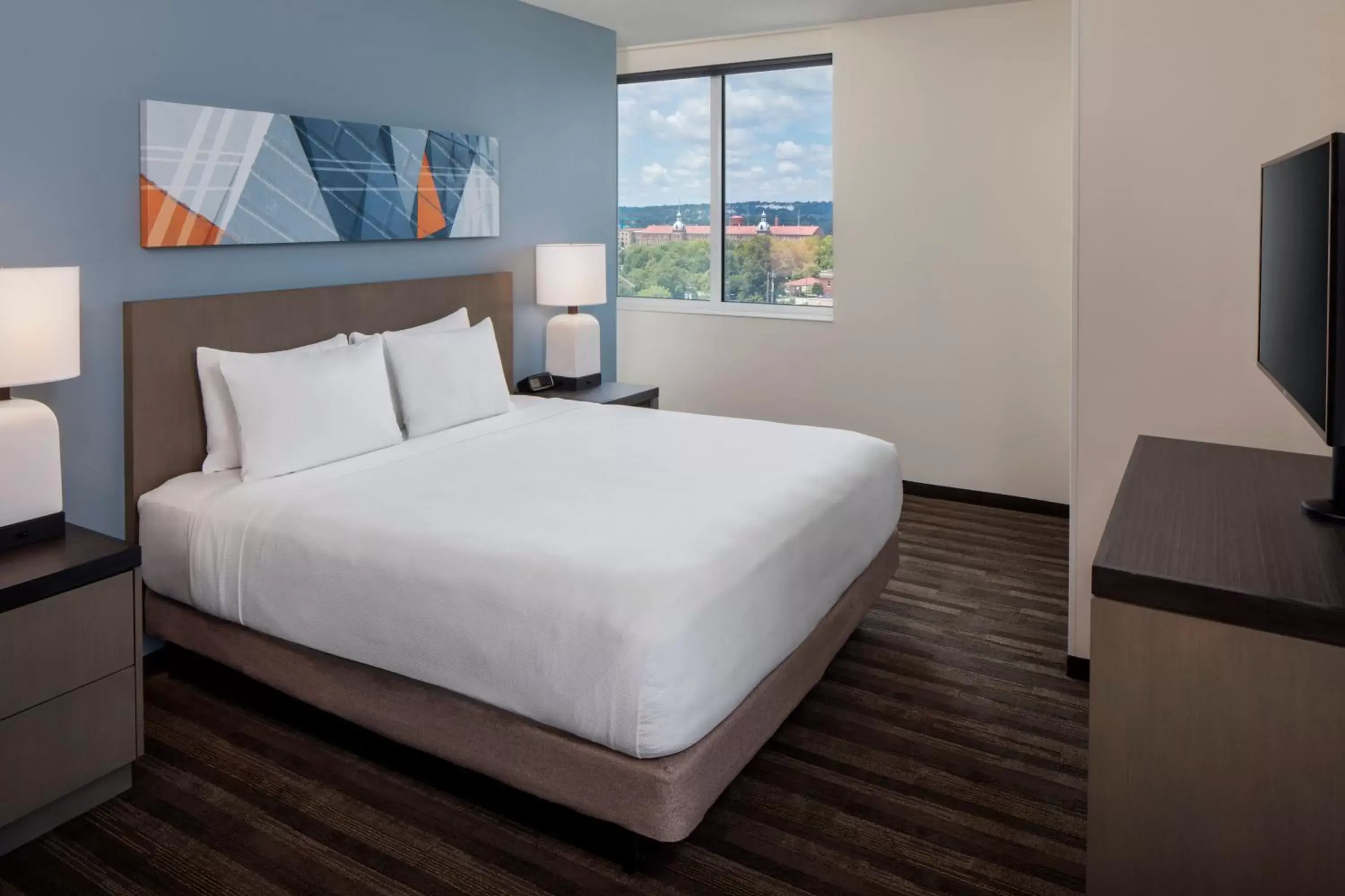 Two-Bedroom Suite One King Bed, Two Queen Beds, Sofa Bed and Kitchen in Hyatt House Augusta Downtown Two-Bedroom Suite One King Bed, Two Queen Beds, Sofa Bed and Kitchen in Hyatt House Augusta Downtown