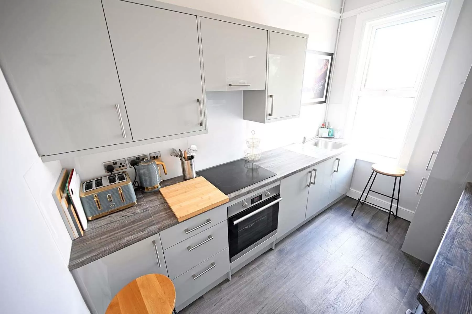 Communal kitchen in The Hathaways