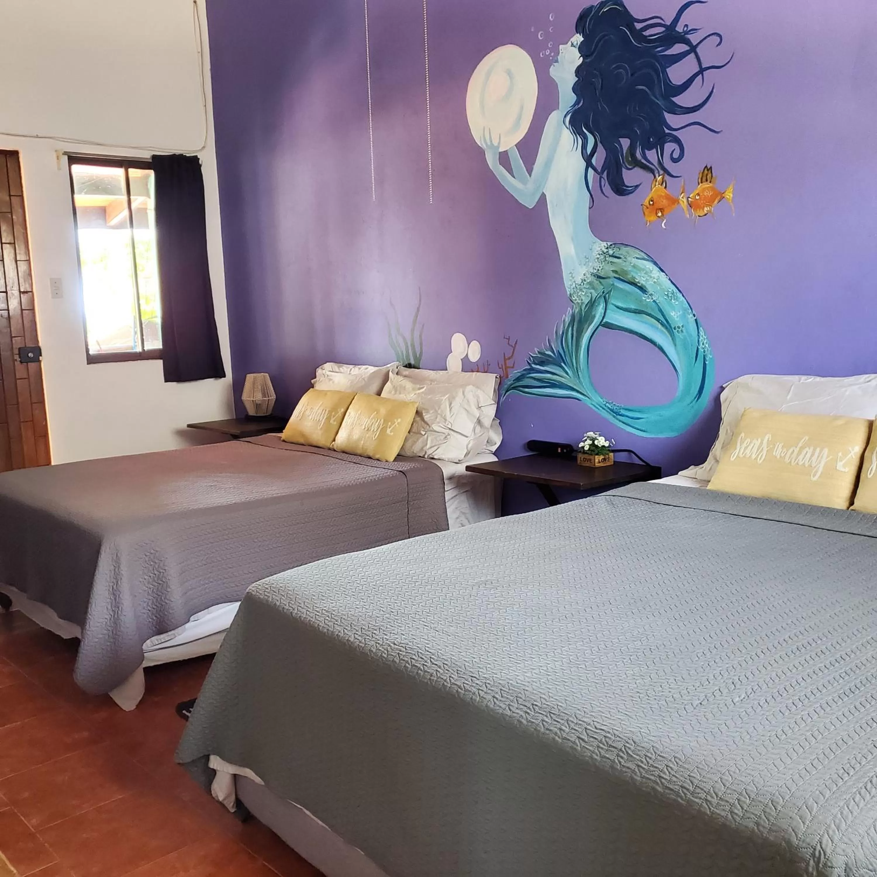 Bed in Hotel Villa Amarilla