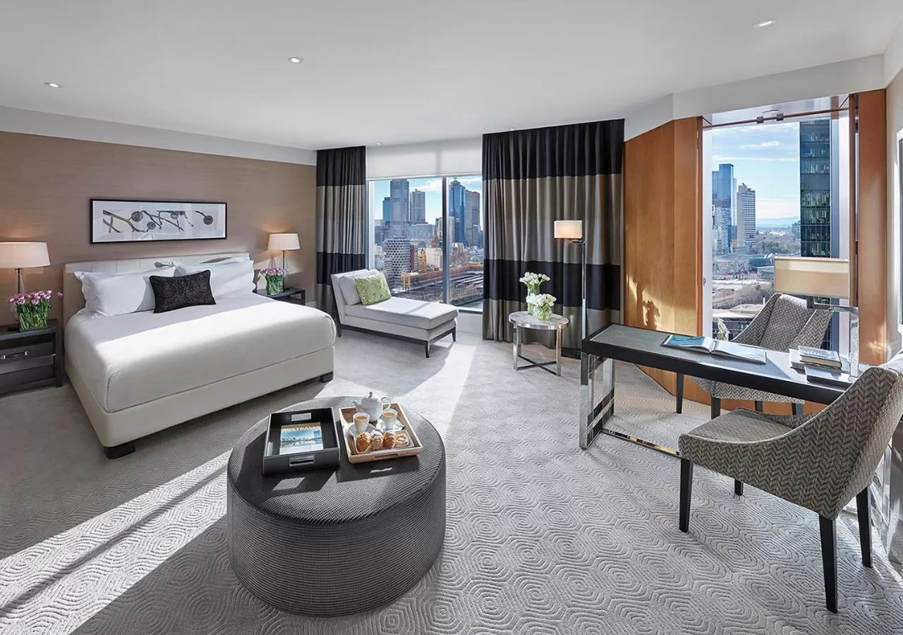 Bedroom, Bed in Crown Towers Melbourne