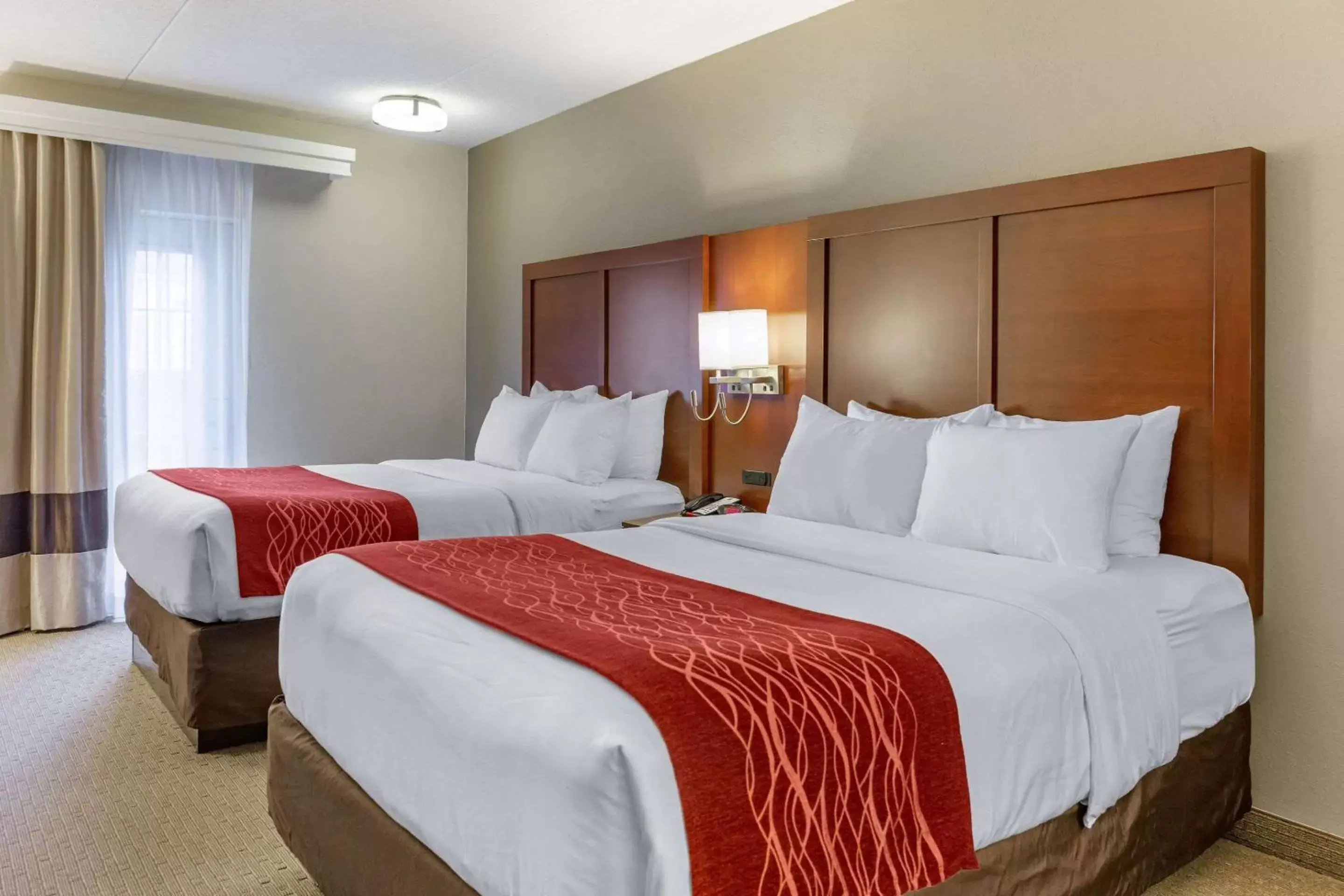 Queen Room with Two Queen Beds Poolside in Comfort Inn Lancaster at Rockvale Queen Room with Two Queen Beds Poolside in Comfort Inn Lancaster at Rockvale