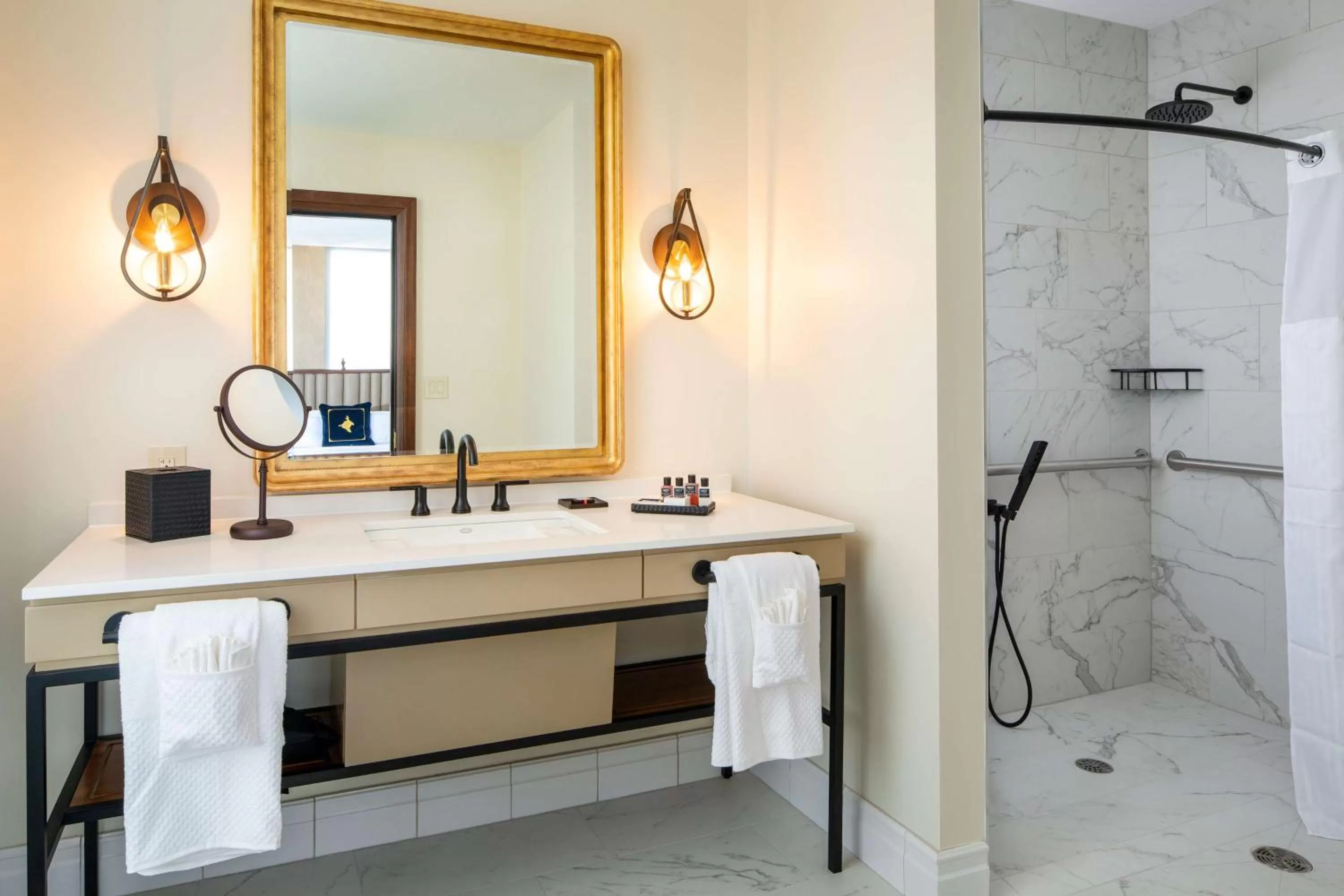 Bathroom in The Peregrine Omaha Downtown Curio Collection By Hilton